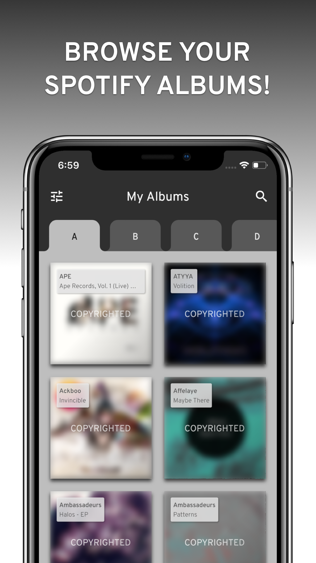 AUX Albums screenshot