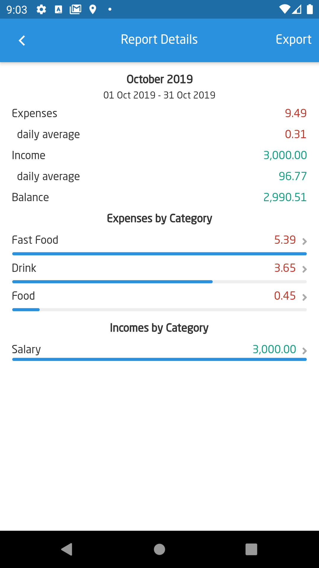 Sepran Expense Manager screenshot 4