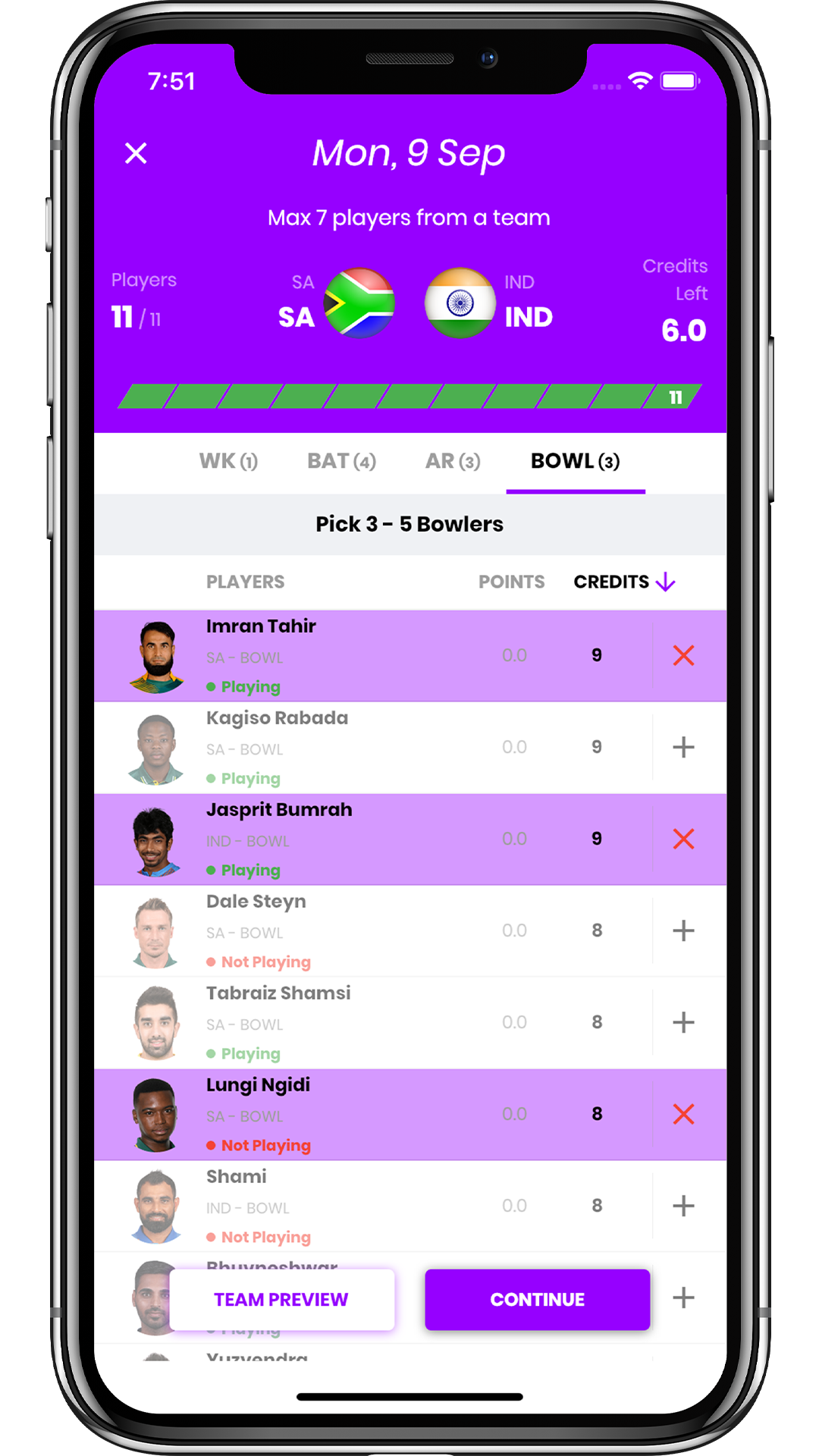 Cricket Fantasy League screenshot