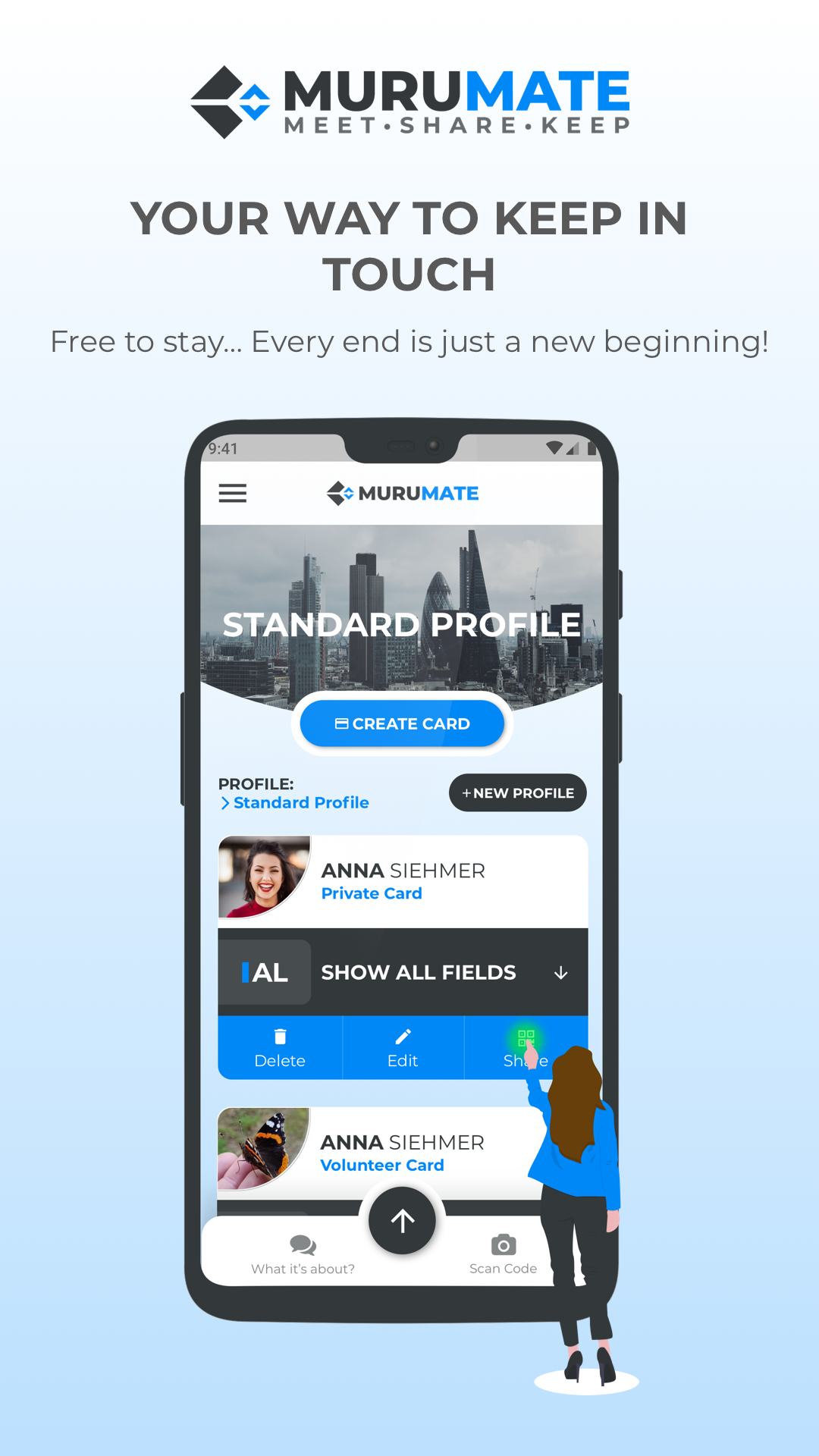 MURUMATE - Share your contact information screenshot