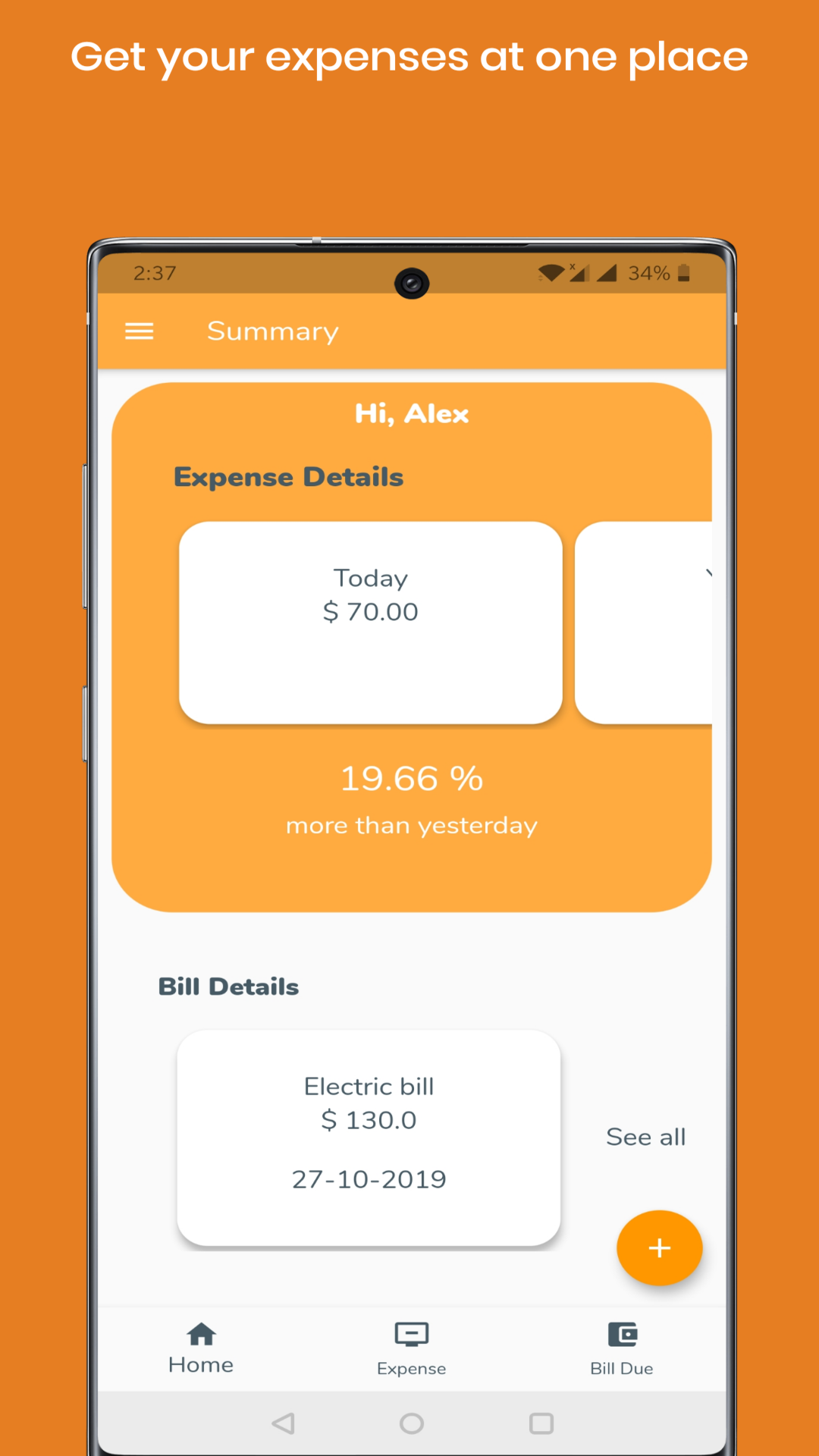 Kiwi Expense - Free Expense Tracker App screenshot