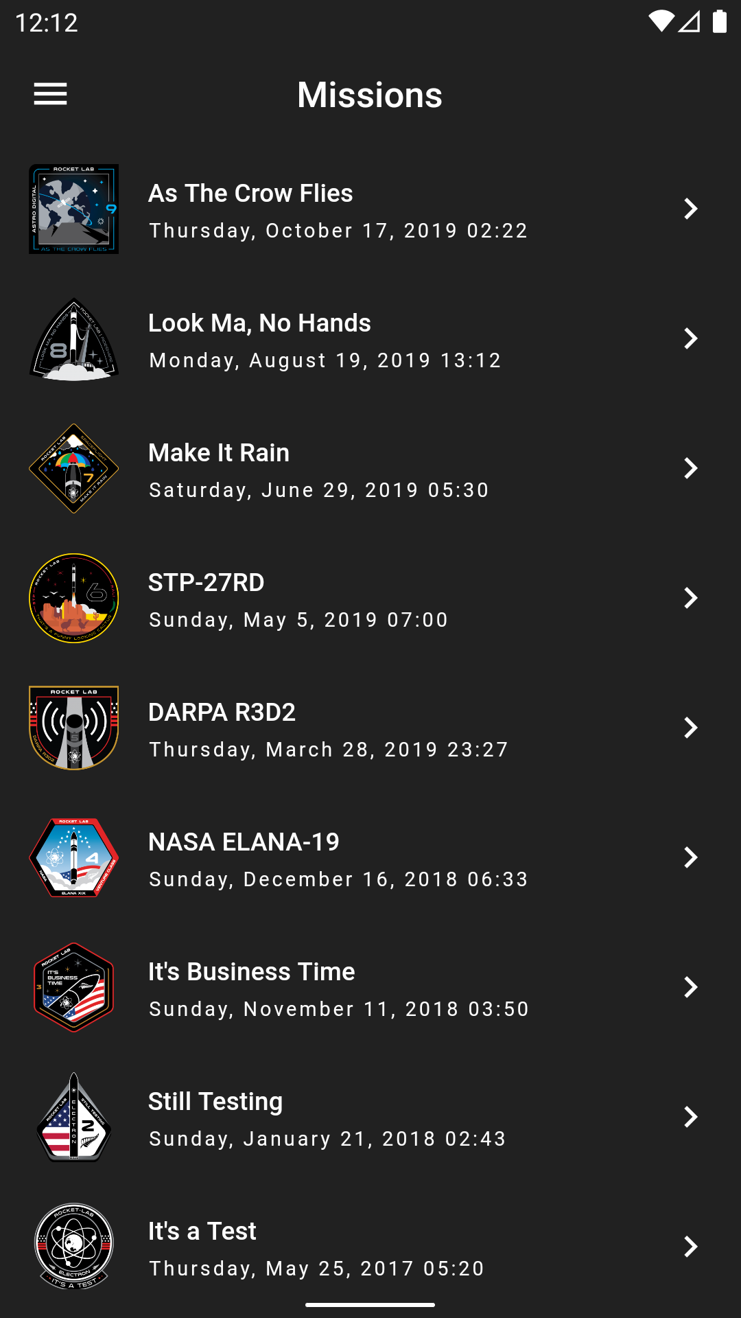 Rocket Lab Companion screenshot