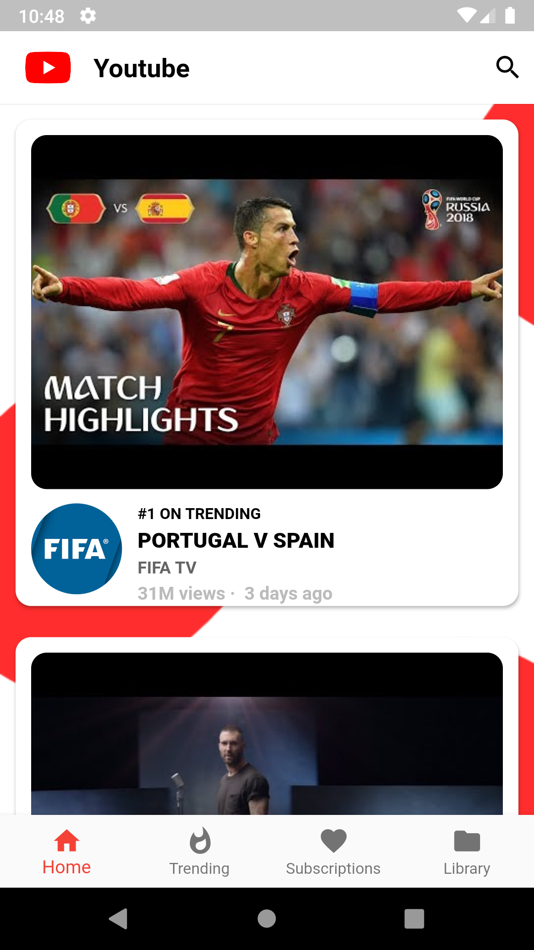 Flutter YouTube Redesign screenshot