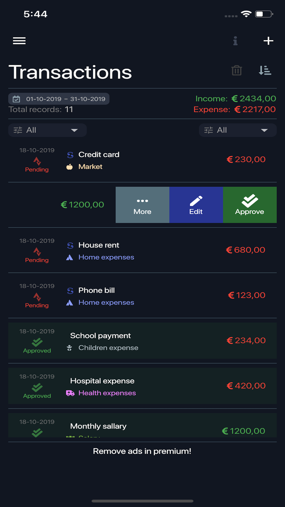 Budget MD screenshot