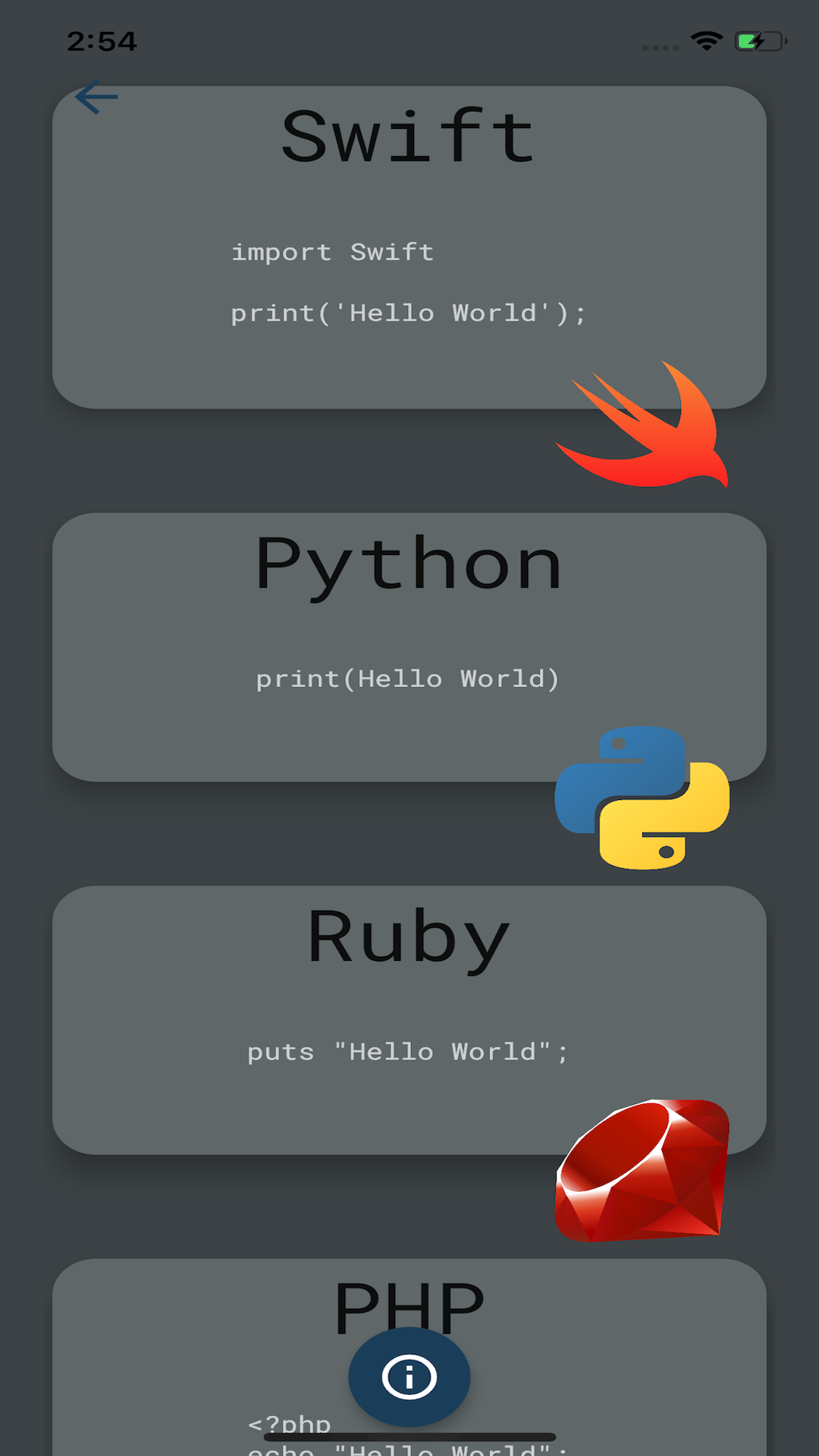HelloWorld App screenshot