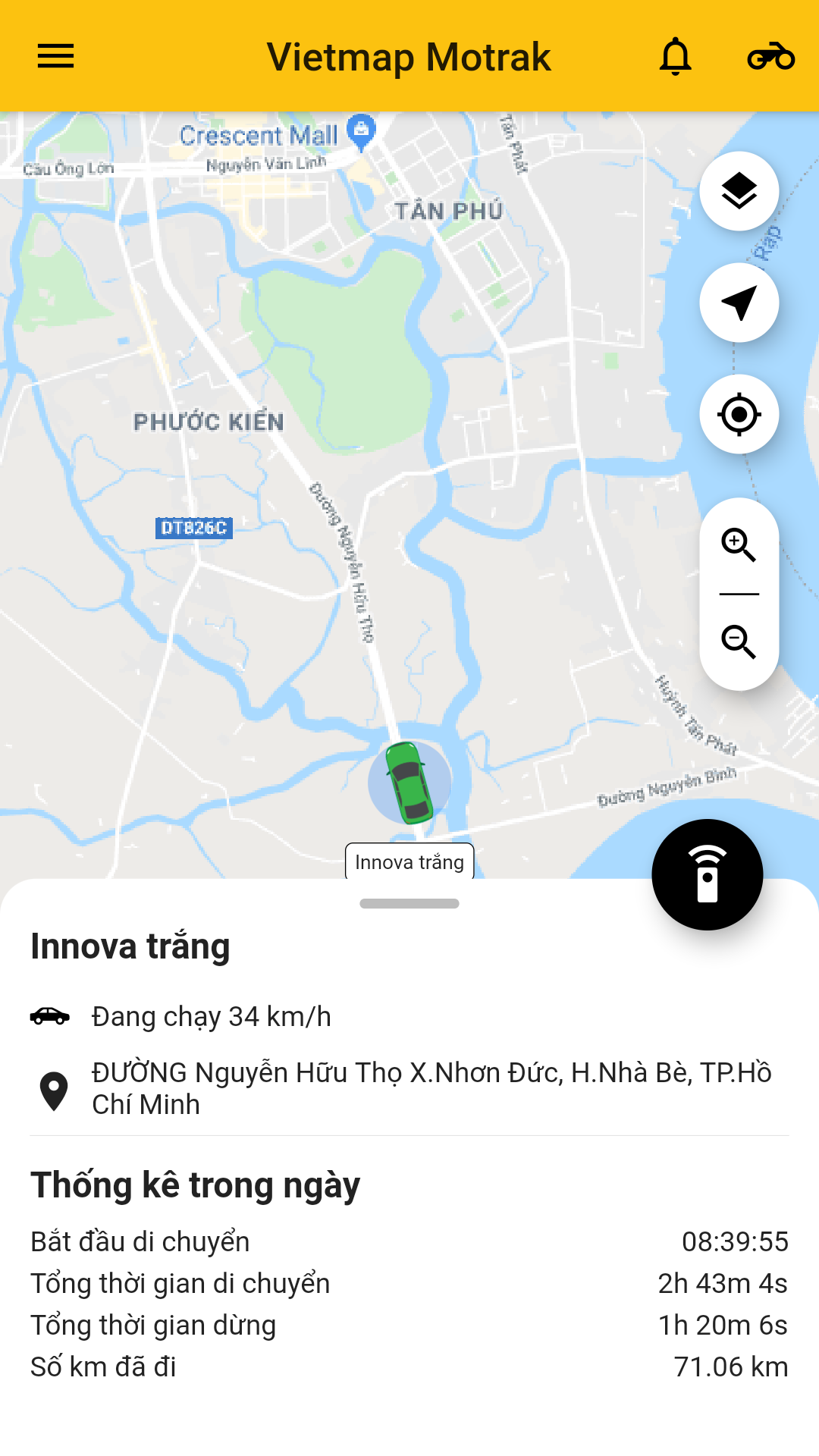 Vietmap Motrak screenshot