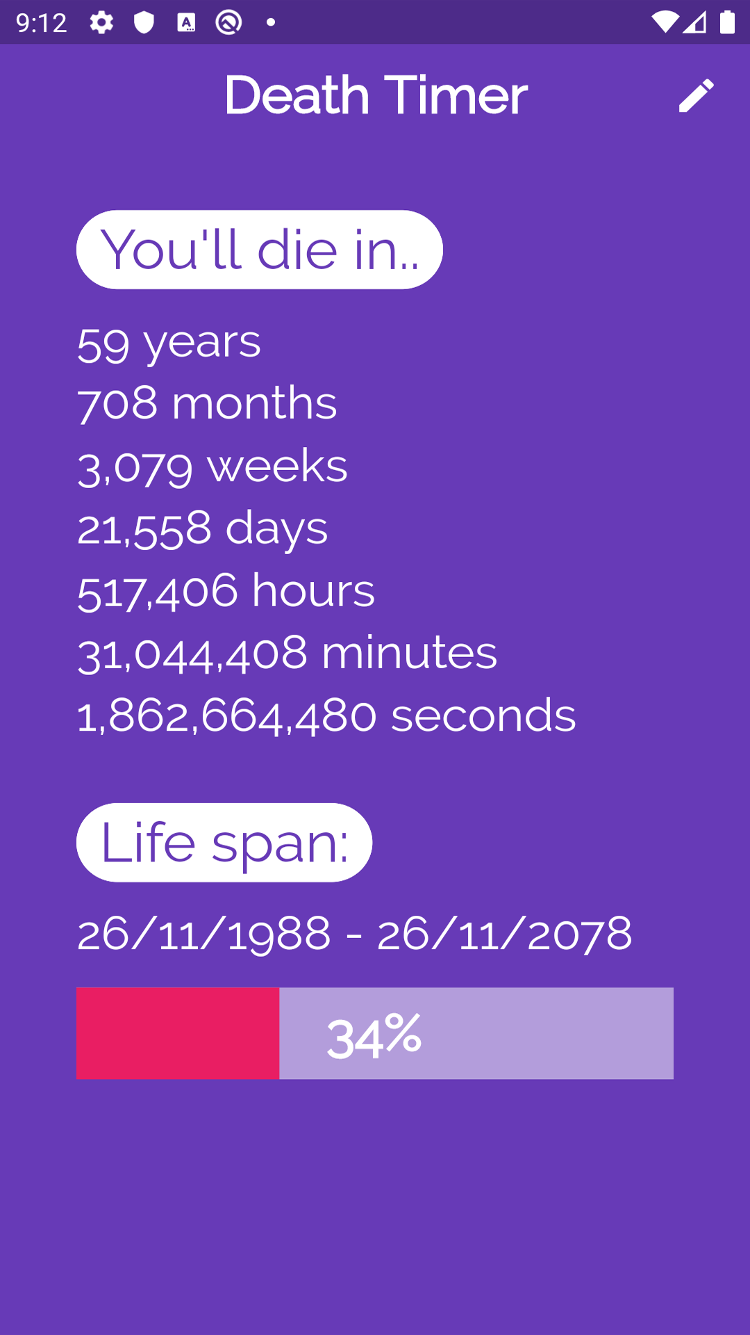 Death Timer screenshot