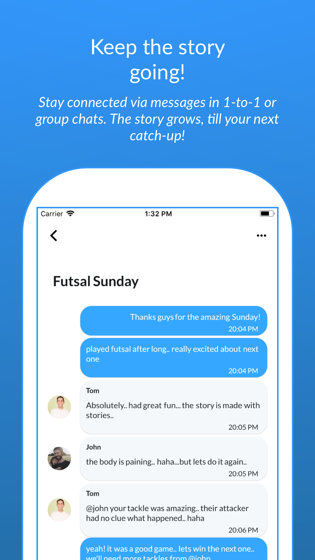 Stories: plan your catch-ups screenshot 4