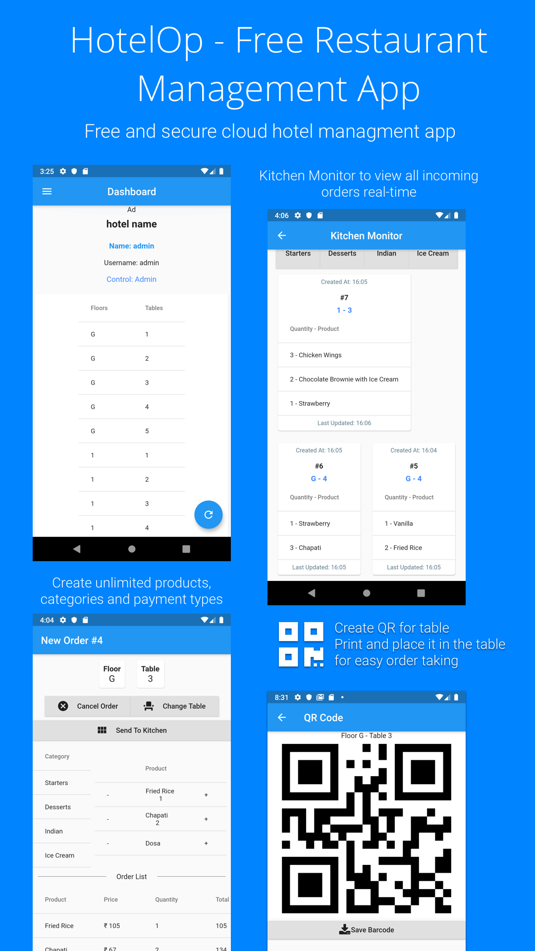 HotelOp - Restaurant POS with Digital Menu screenshot