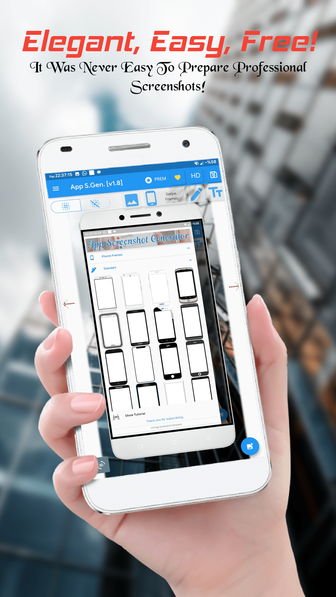 App Screenshot Mockup Generator 3D & Picture Maker screenshot