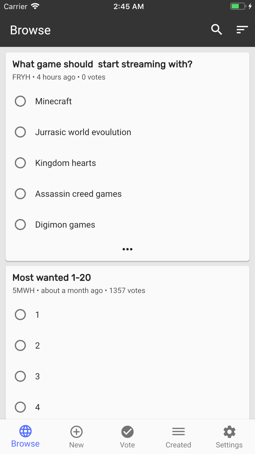 PPoll screenshot