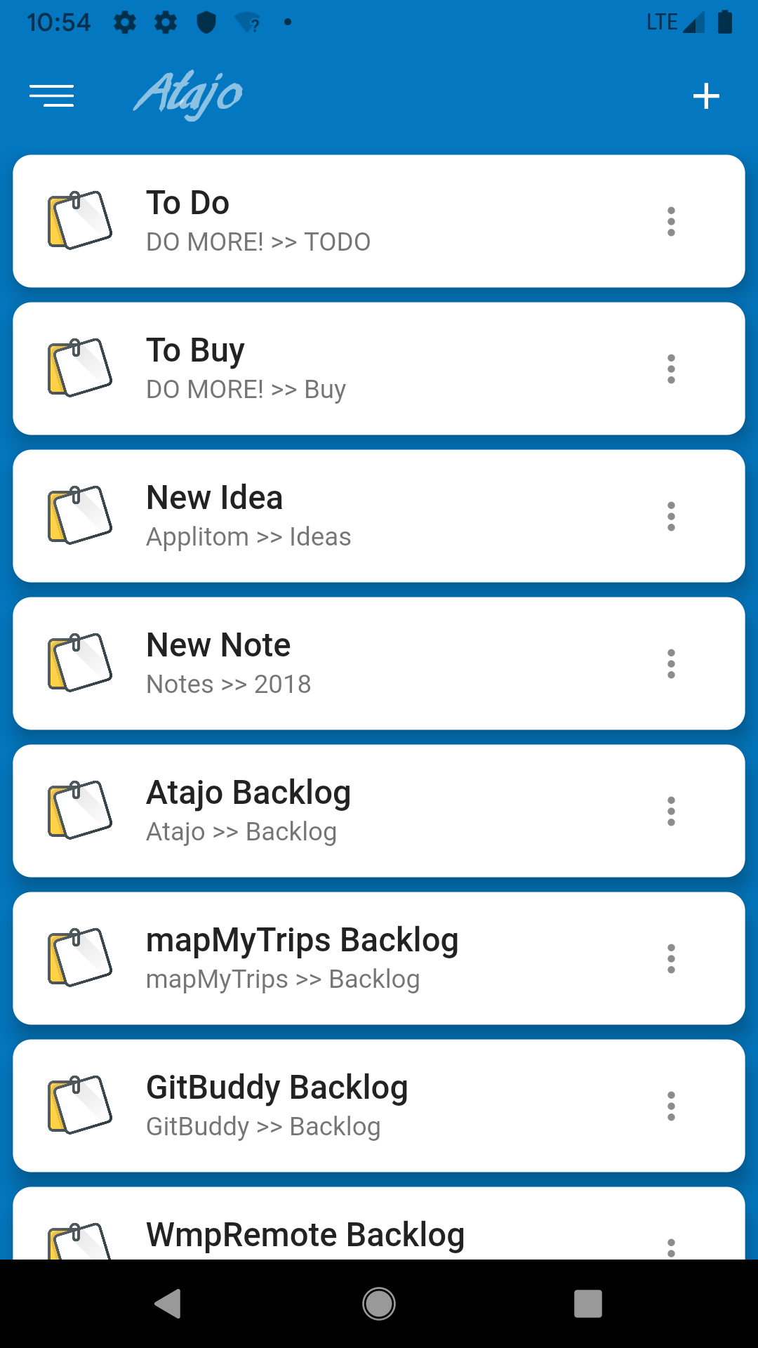 Atajo screenshot