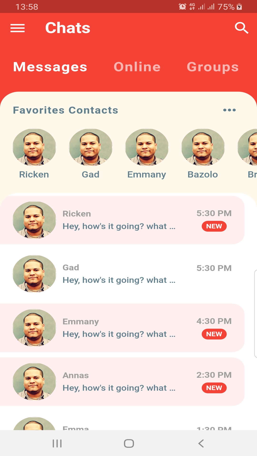Chat GUI screenshot