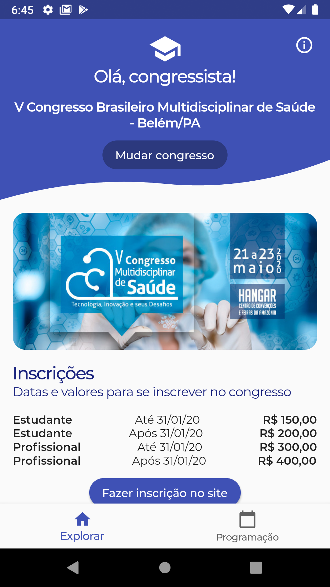 Congressos Ser Educacional screenshot