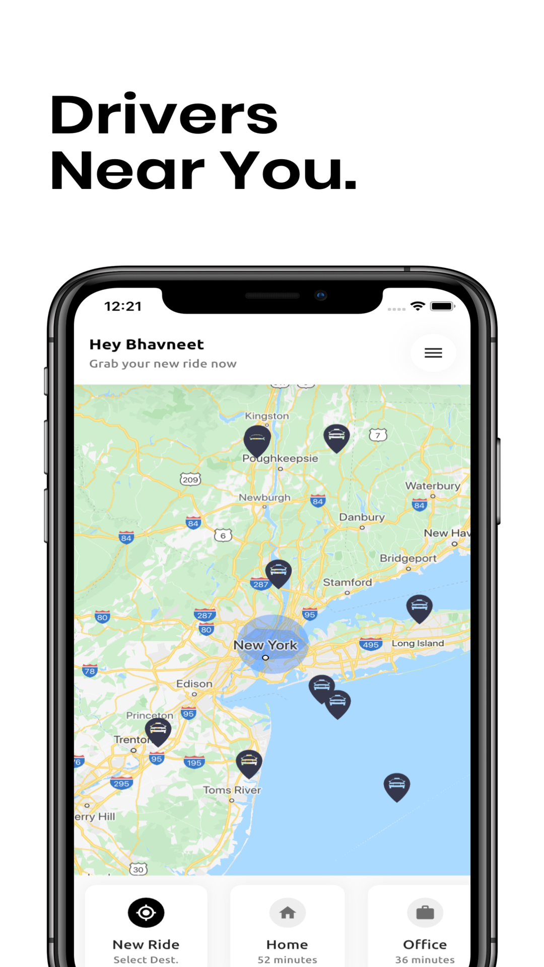 Flutter Taxi App screenshot