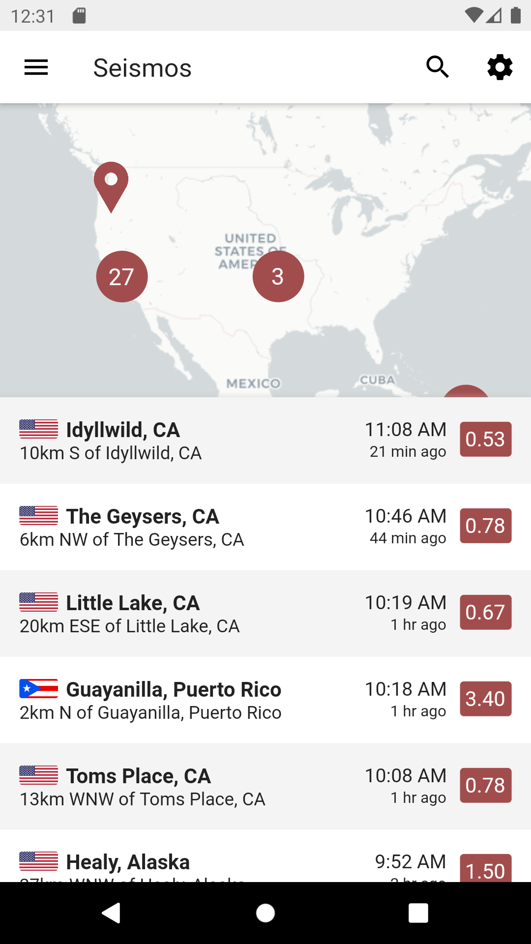 Seismos: Earthquake Monitoring screenshot