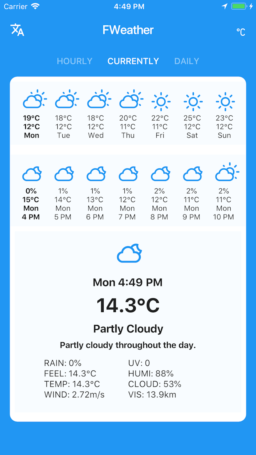 Flutter Weather screenshot