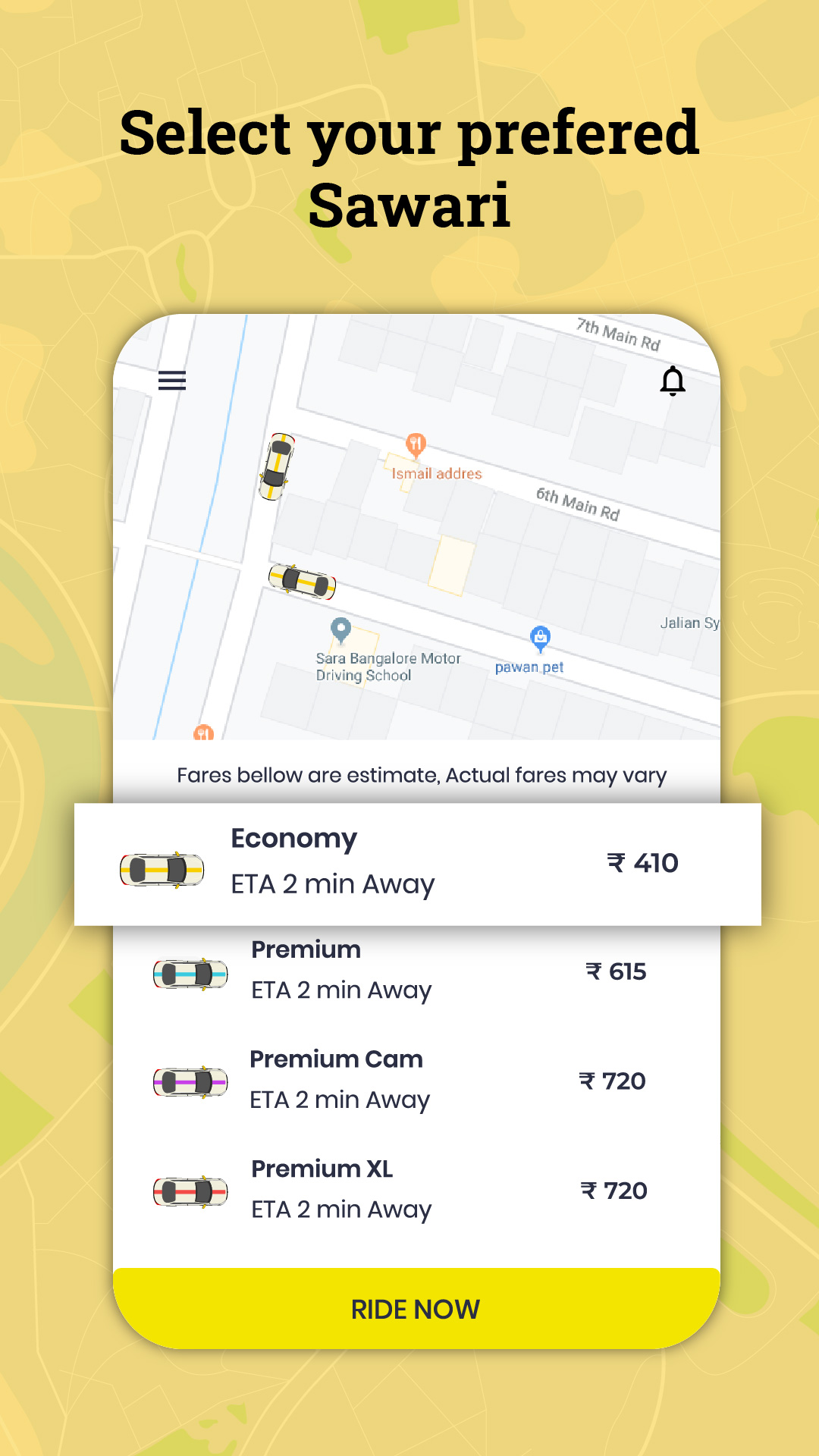 Yaari Cabs screenshot