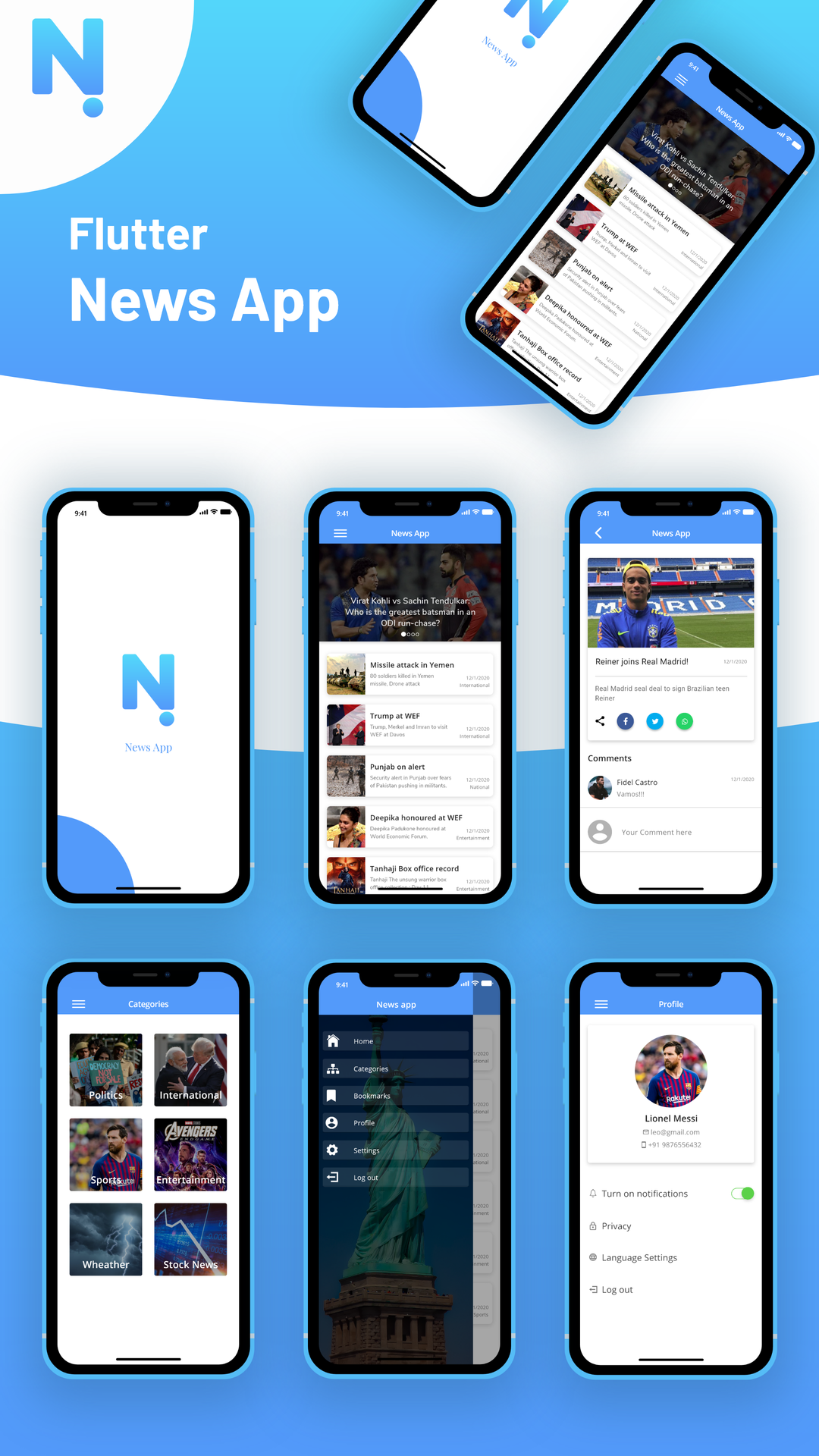 FLUTTER NEWS MOBILE APP screenshot