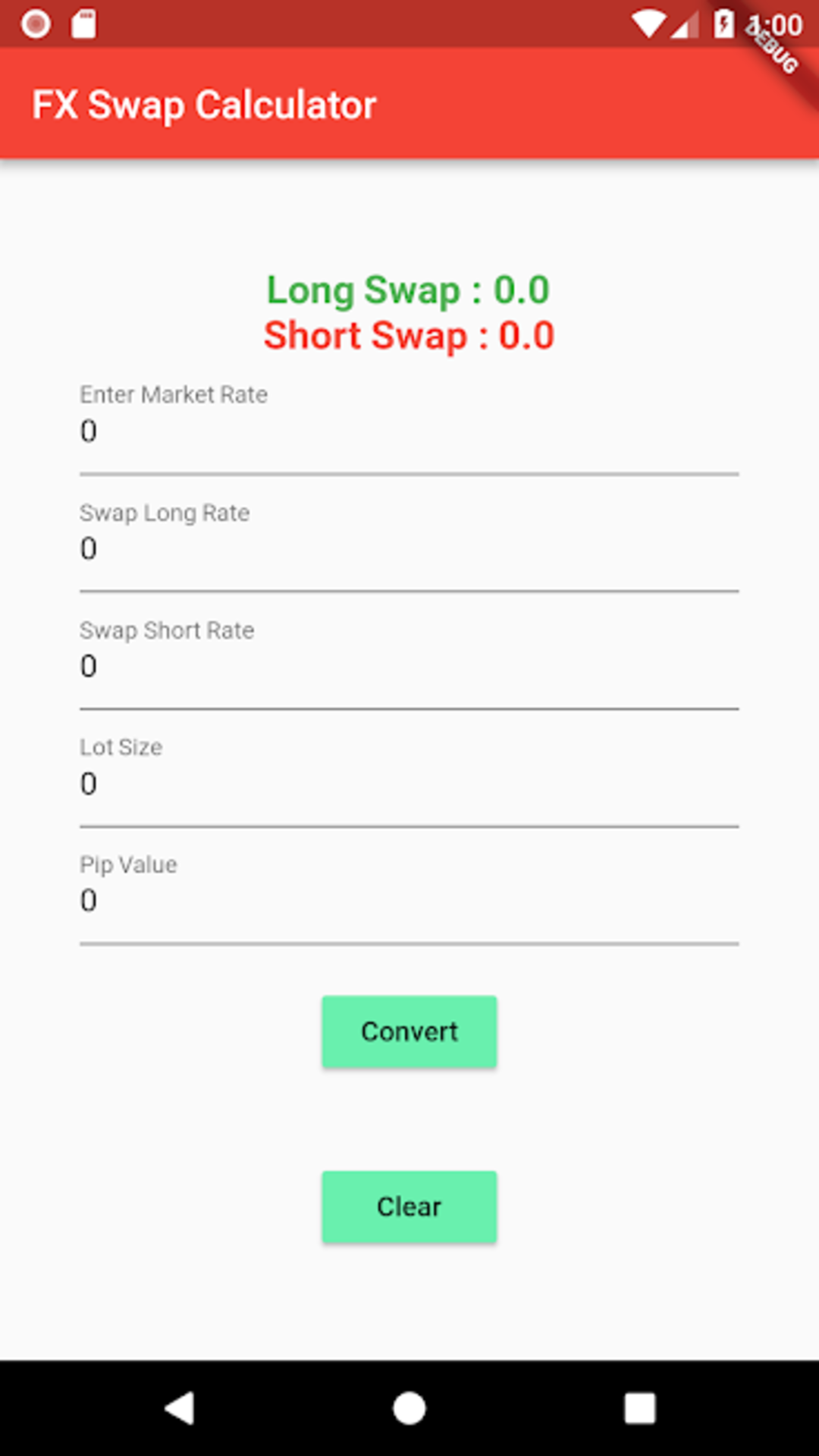 Forex Credit Swap Calculator screenshot
