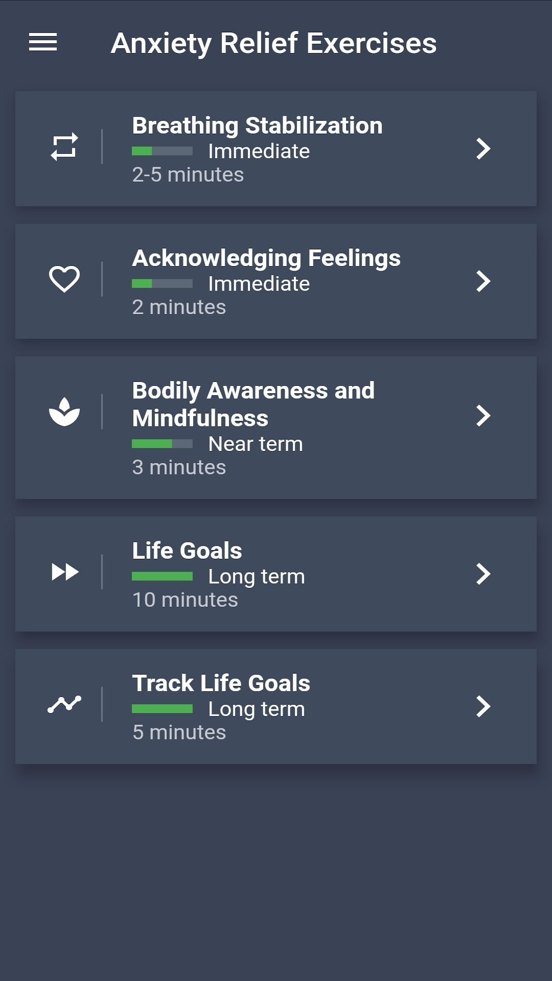 Anxiety Relief App screenshot