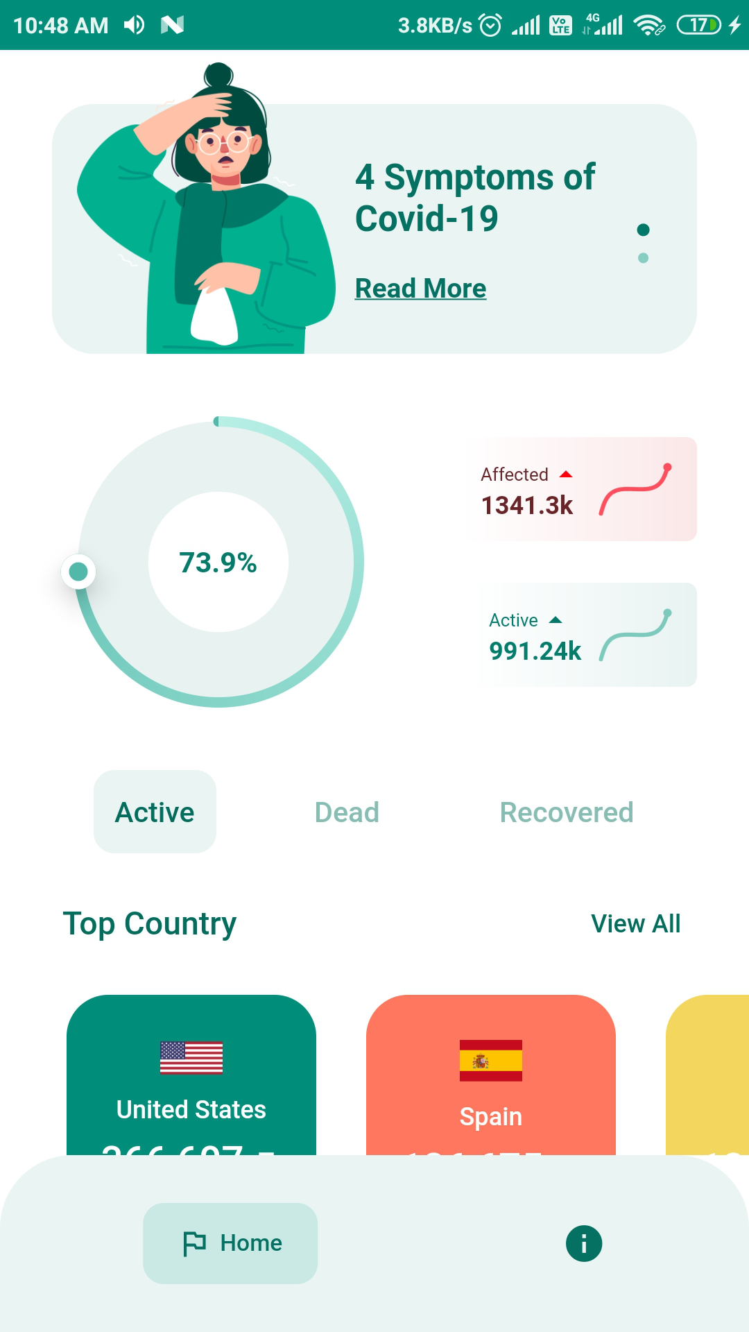COVID-19 screenshot