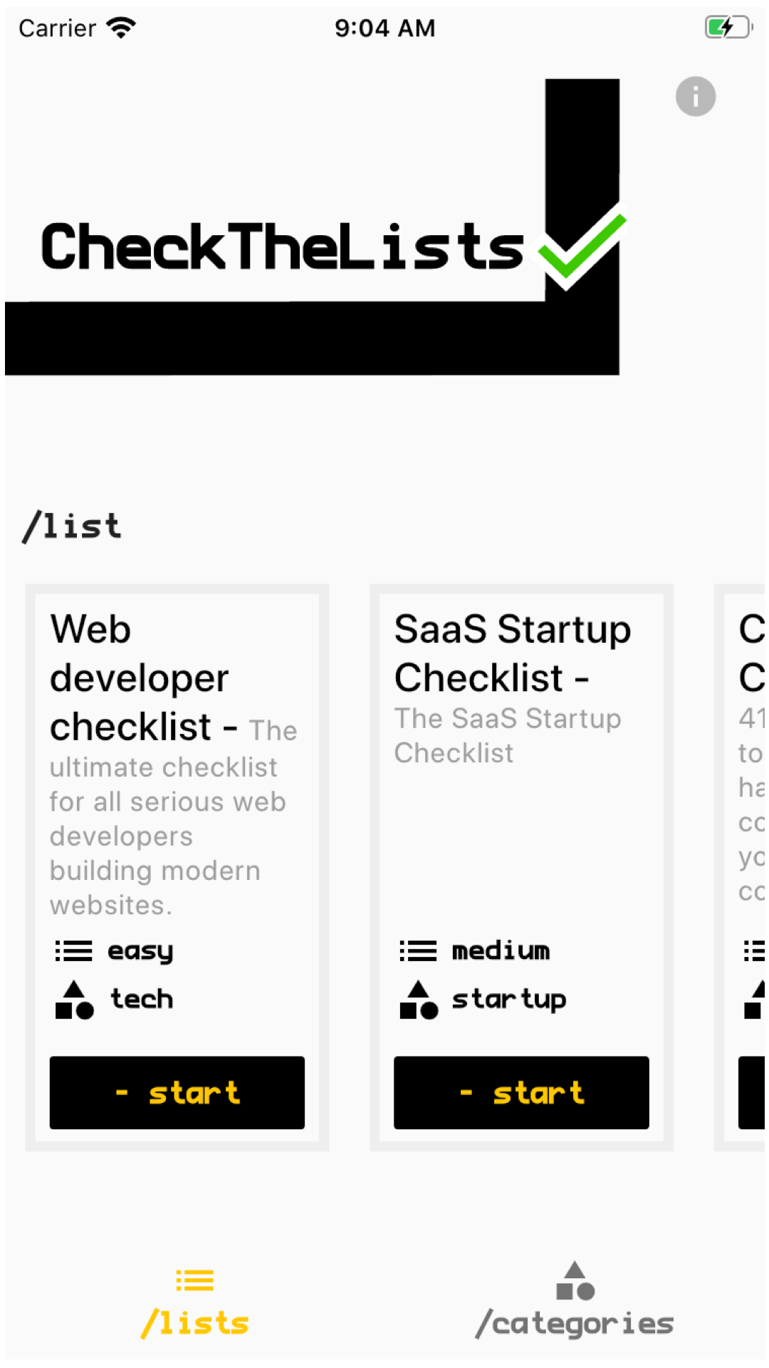 CheckTheLists screenshot