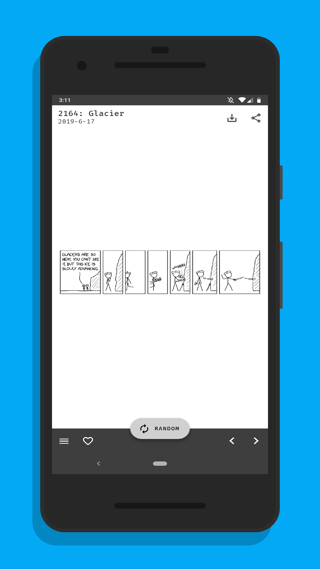 xkcdViewer screenshot