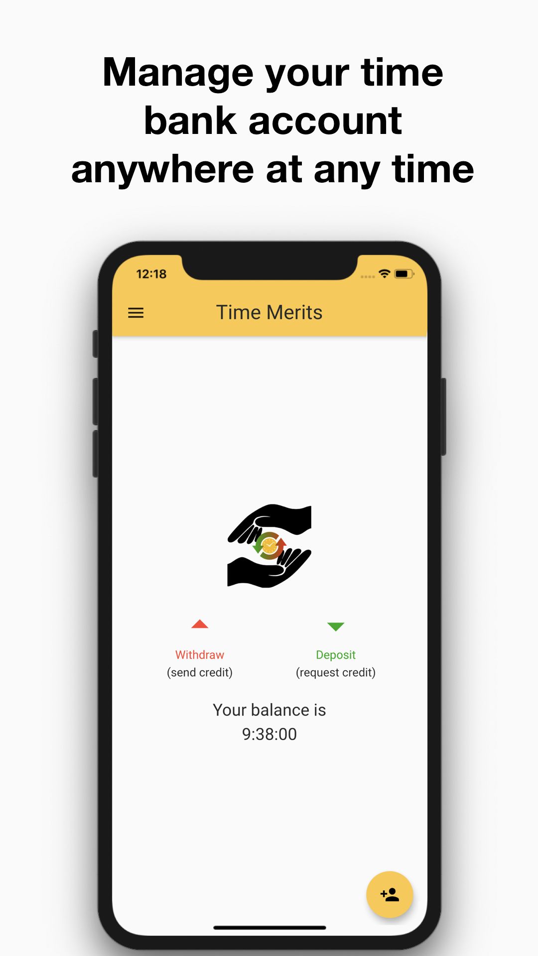 Time Merits (time banking app) screenshot