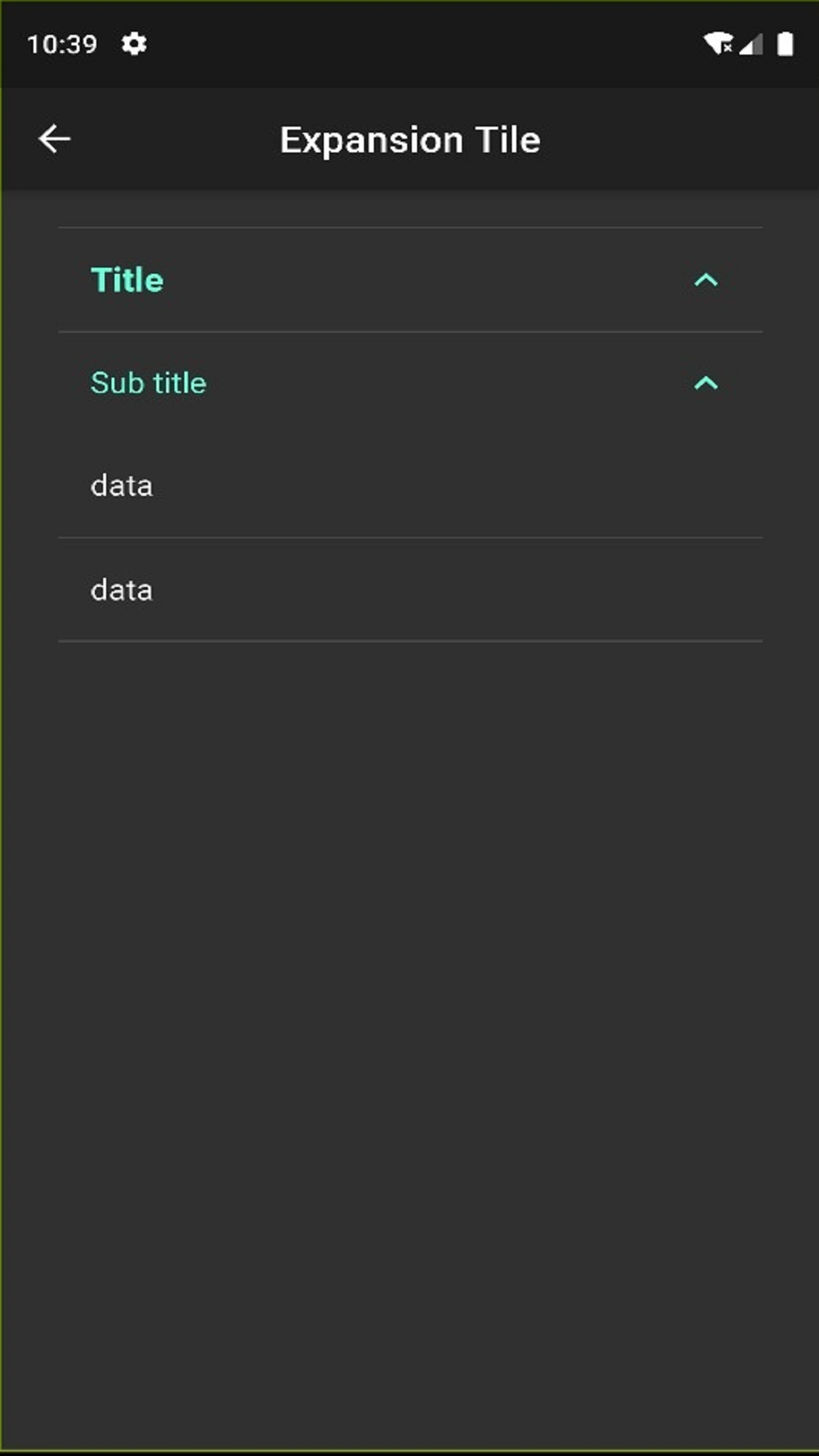 Flutter Expansion View screenshot