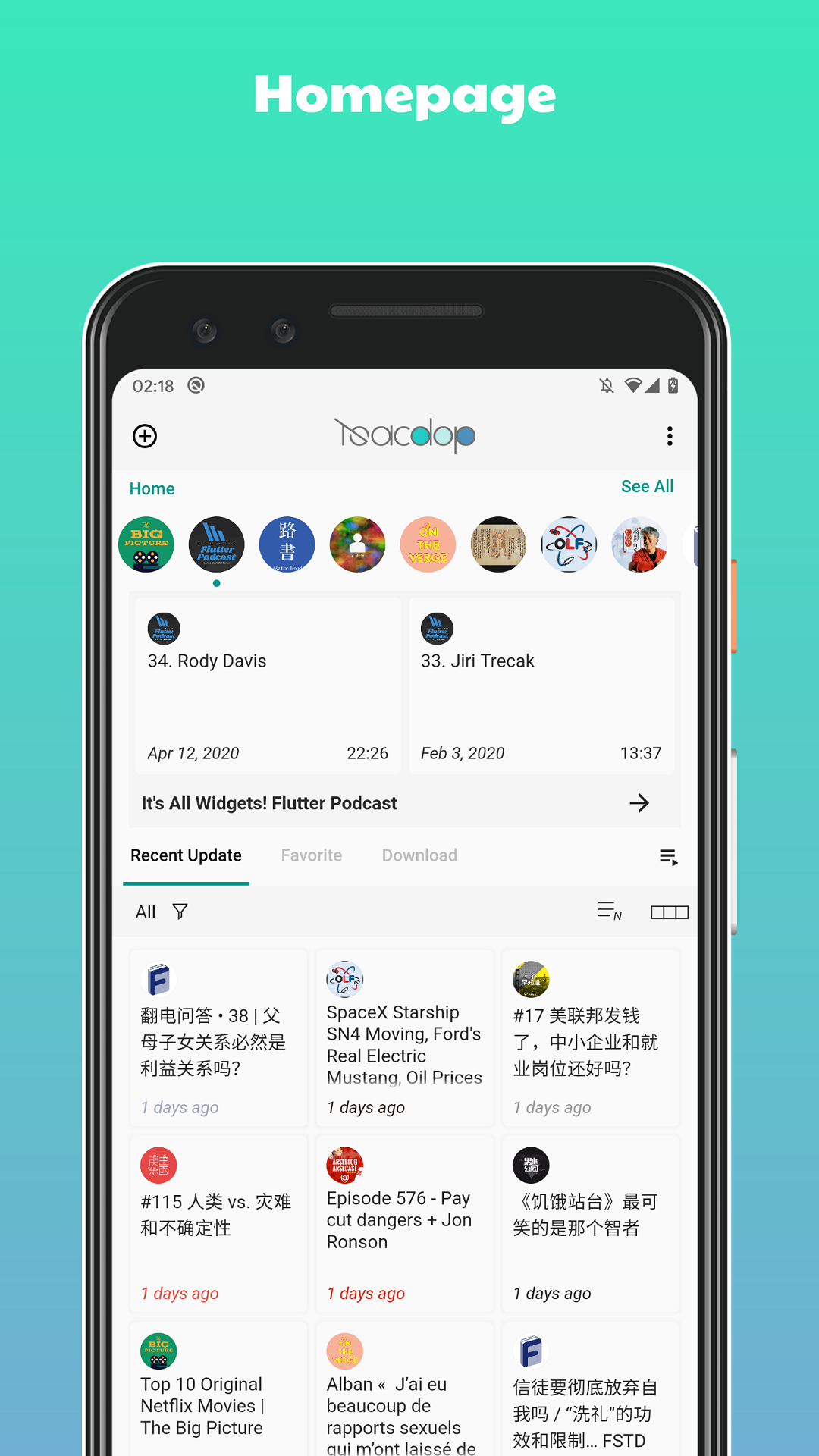 Tsacdop screenshot