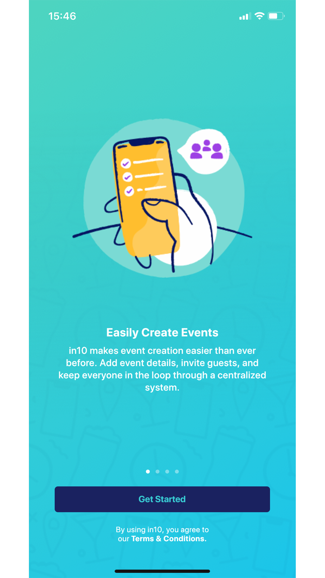 in10 - RSVP & ETA Tracking App screenshot