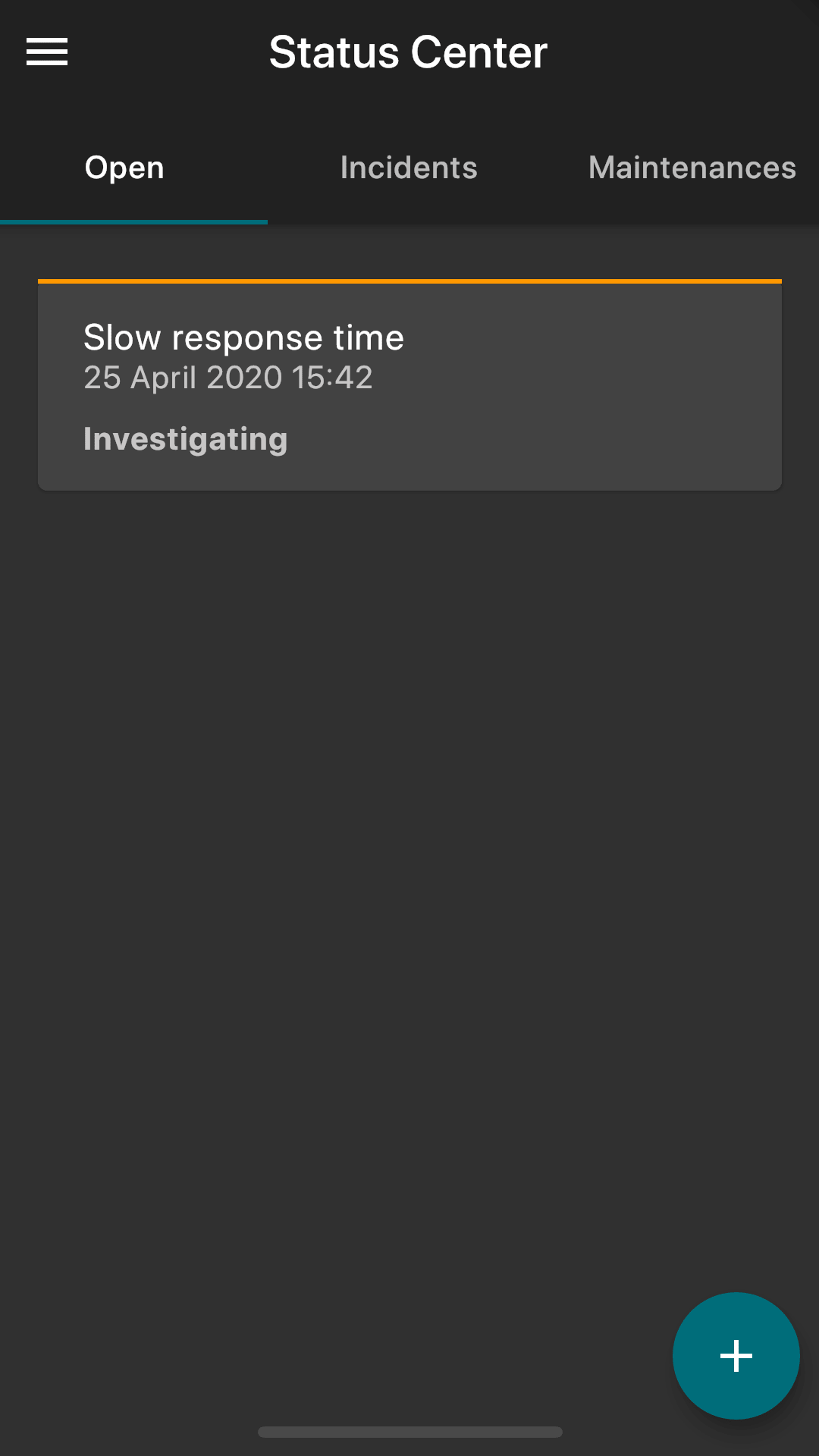Status Center screenshot