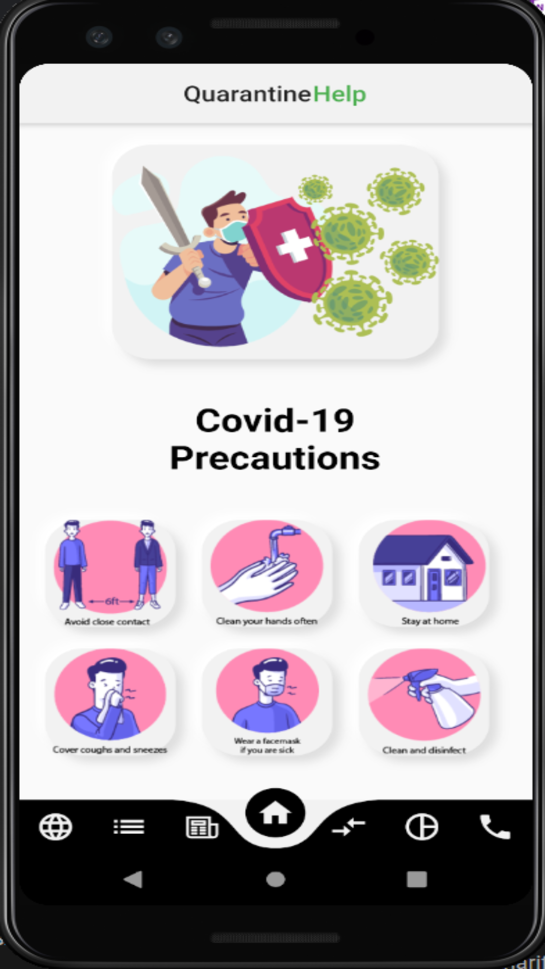 covidhelper screenshot