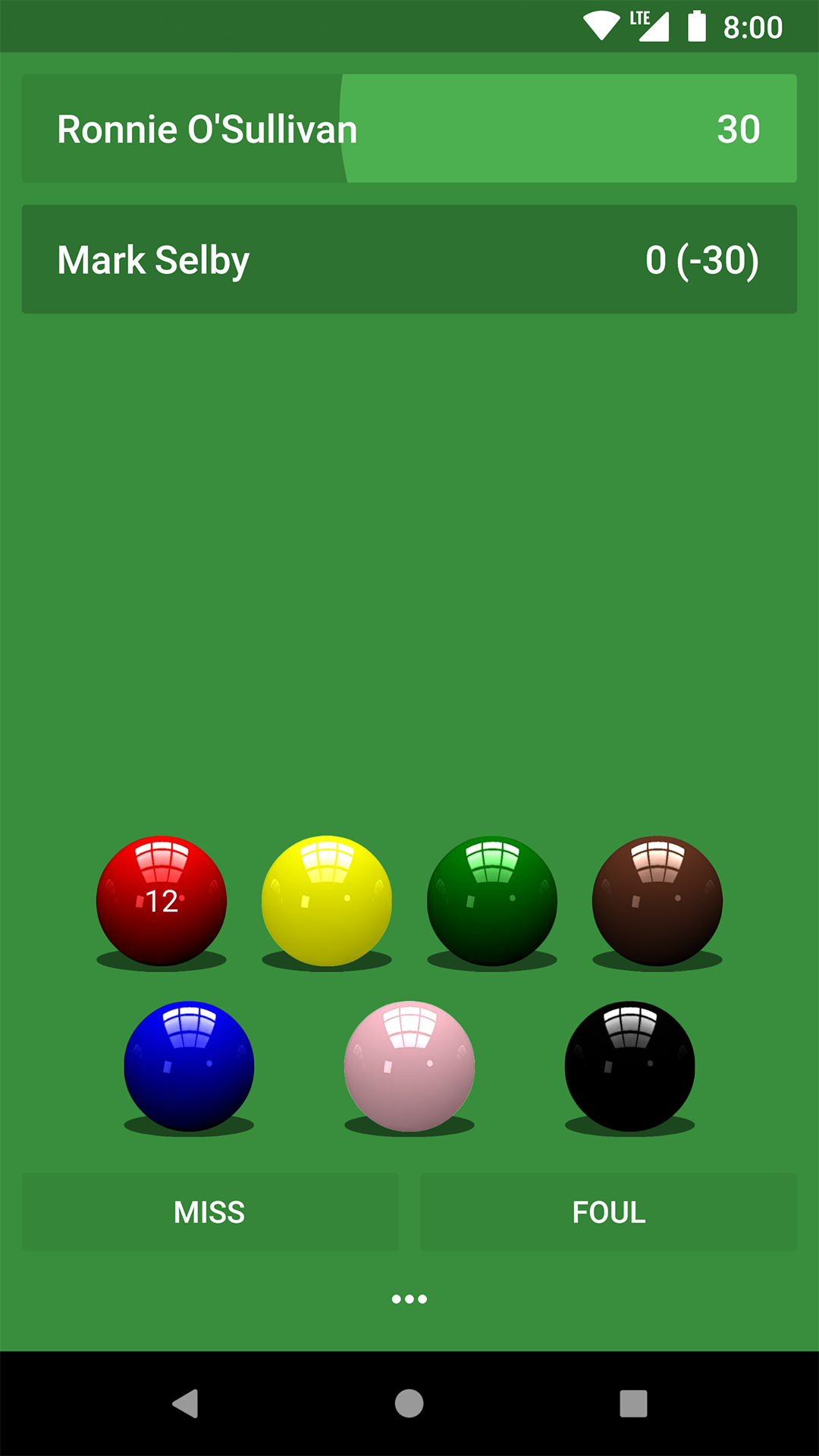 Snooker Score screenshot
