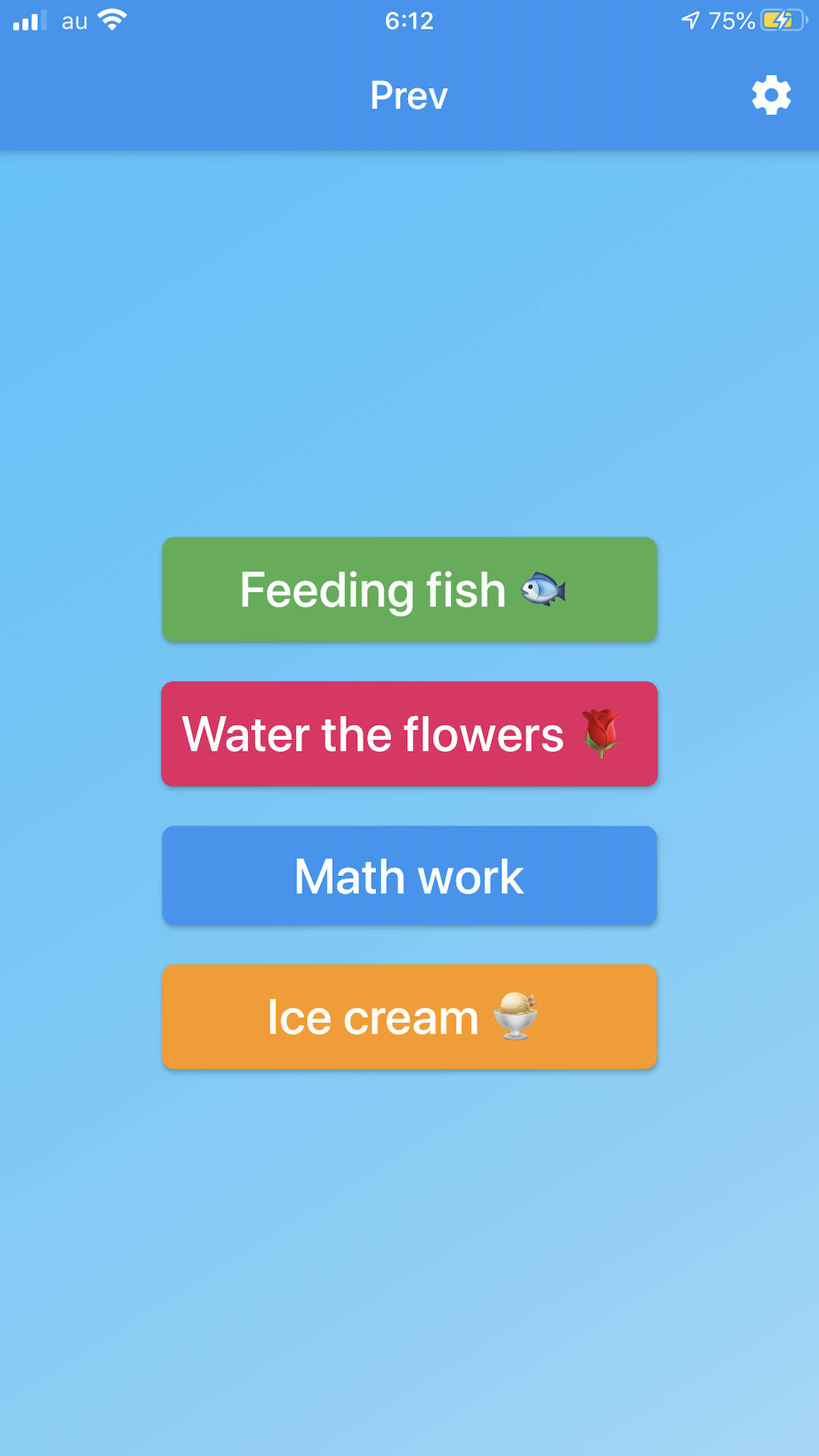 Prev app - habit tracking tool screenshot