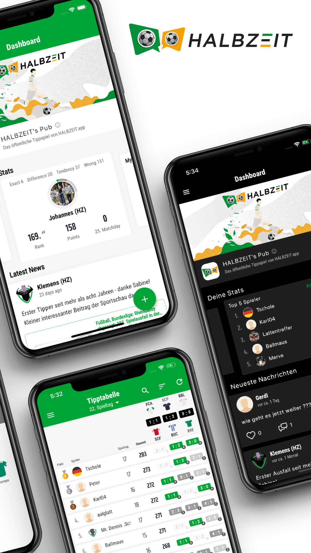 HALBZEIT – Deine kostenlose Fußball Tippspiel App screenshot