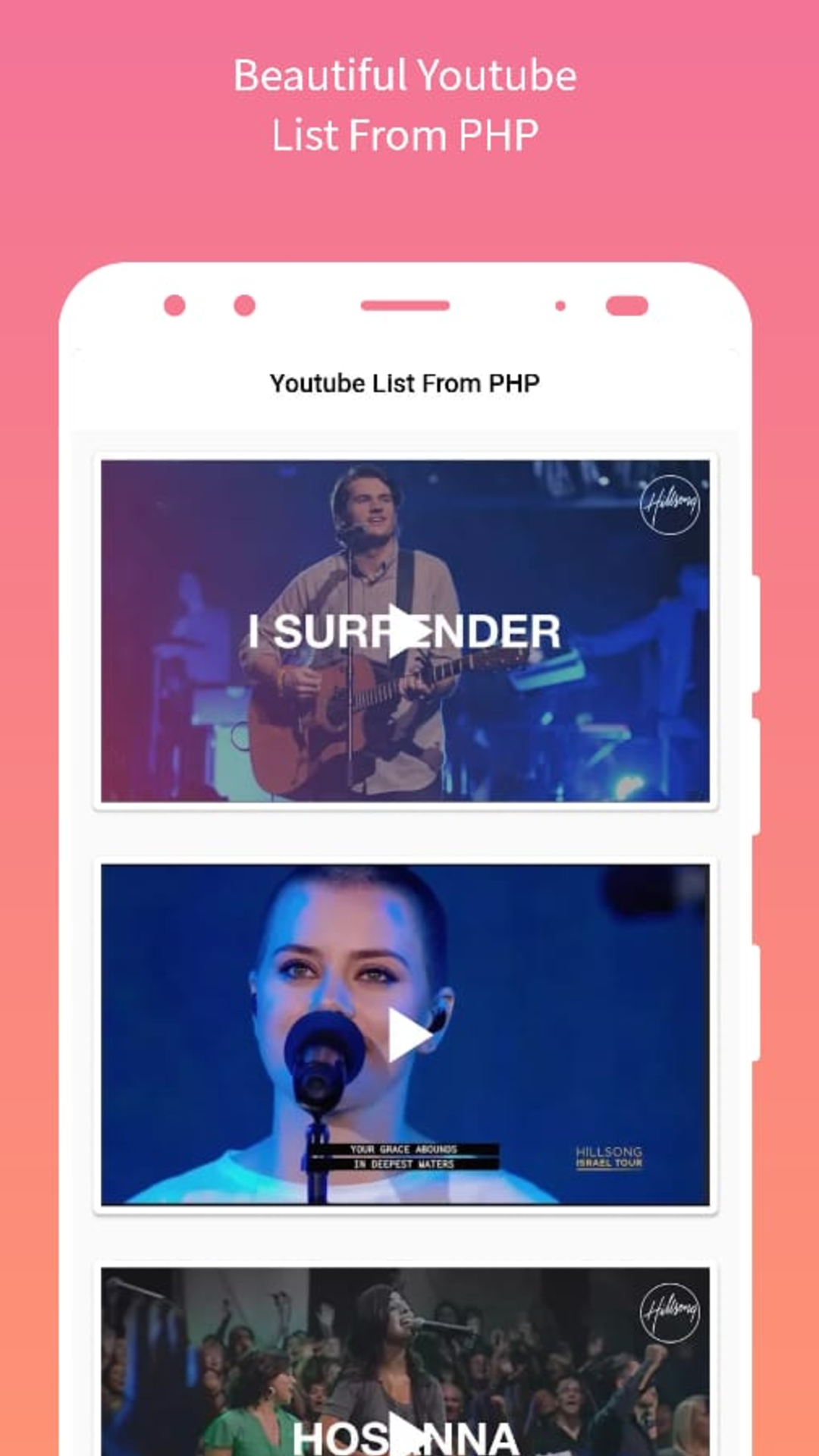 Flutter Youtube List From PHP - MySQL (using phpmyadmin) screenshot