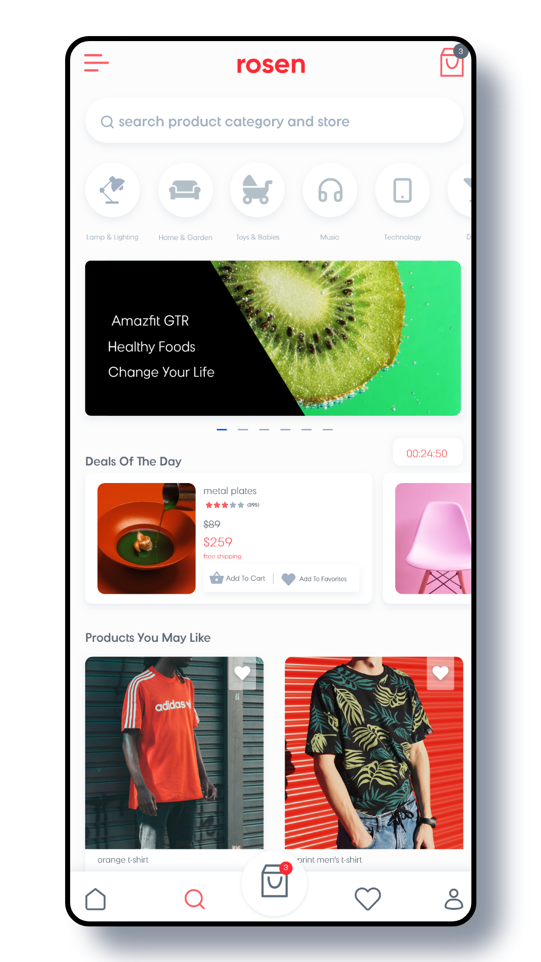 Rosen - Flutter Ecommerce UI Kit Template screenshot