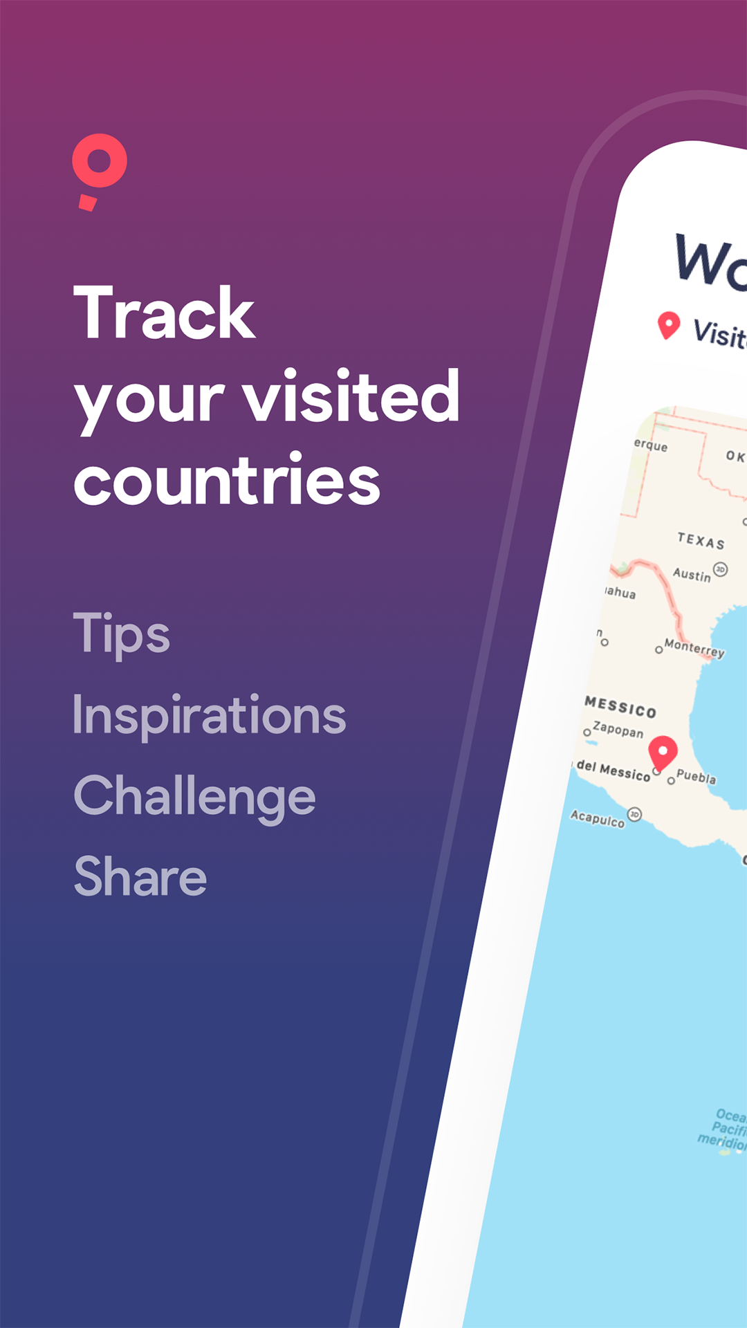 Balloon - Visited Countries Map screenshot