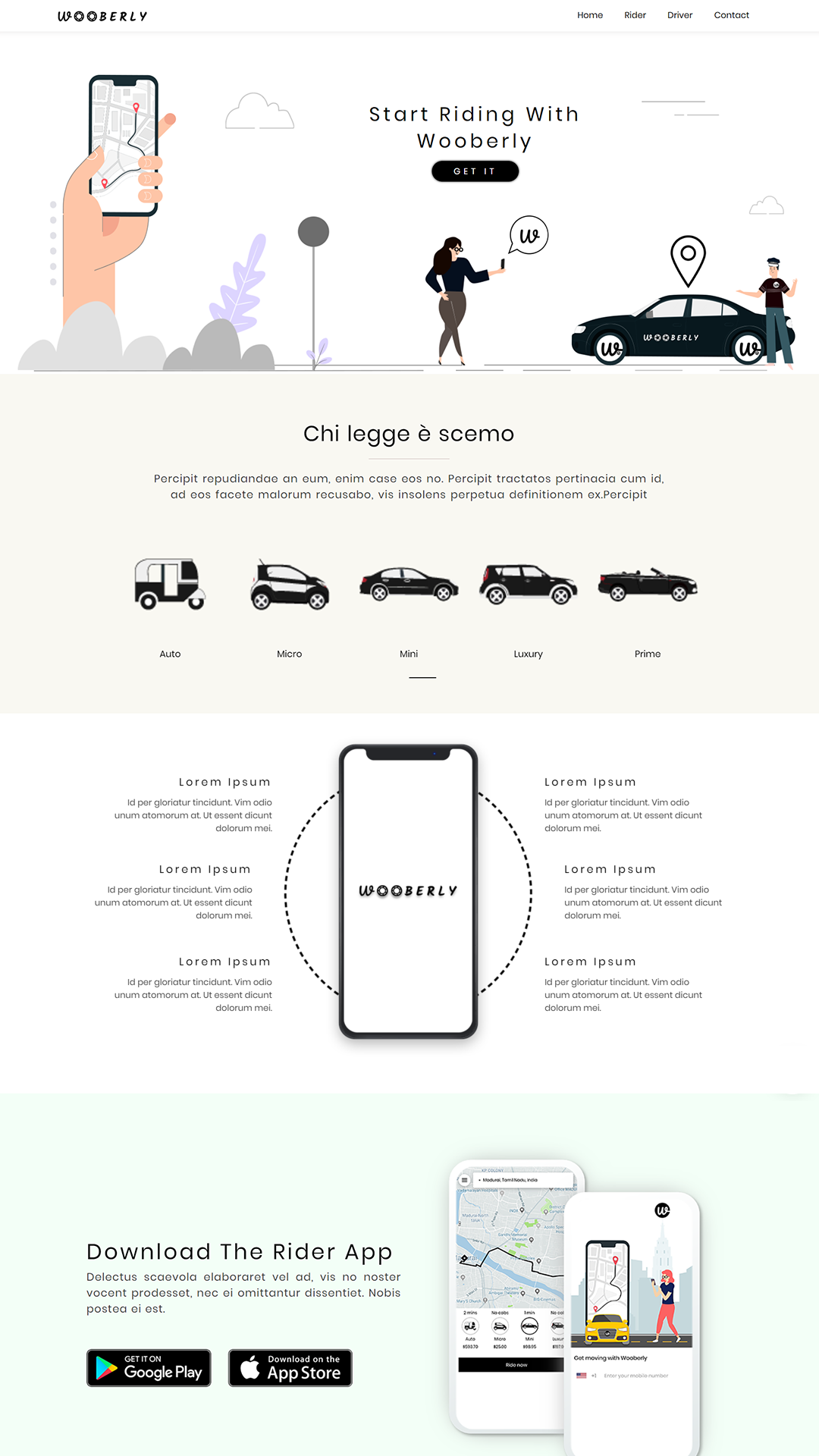 Wooberly - Uber Clone App screenshot