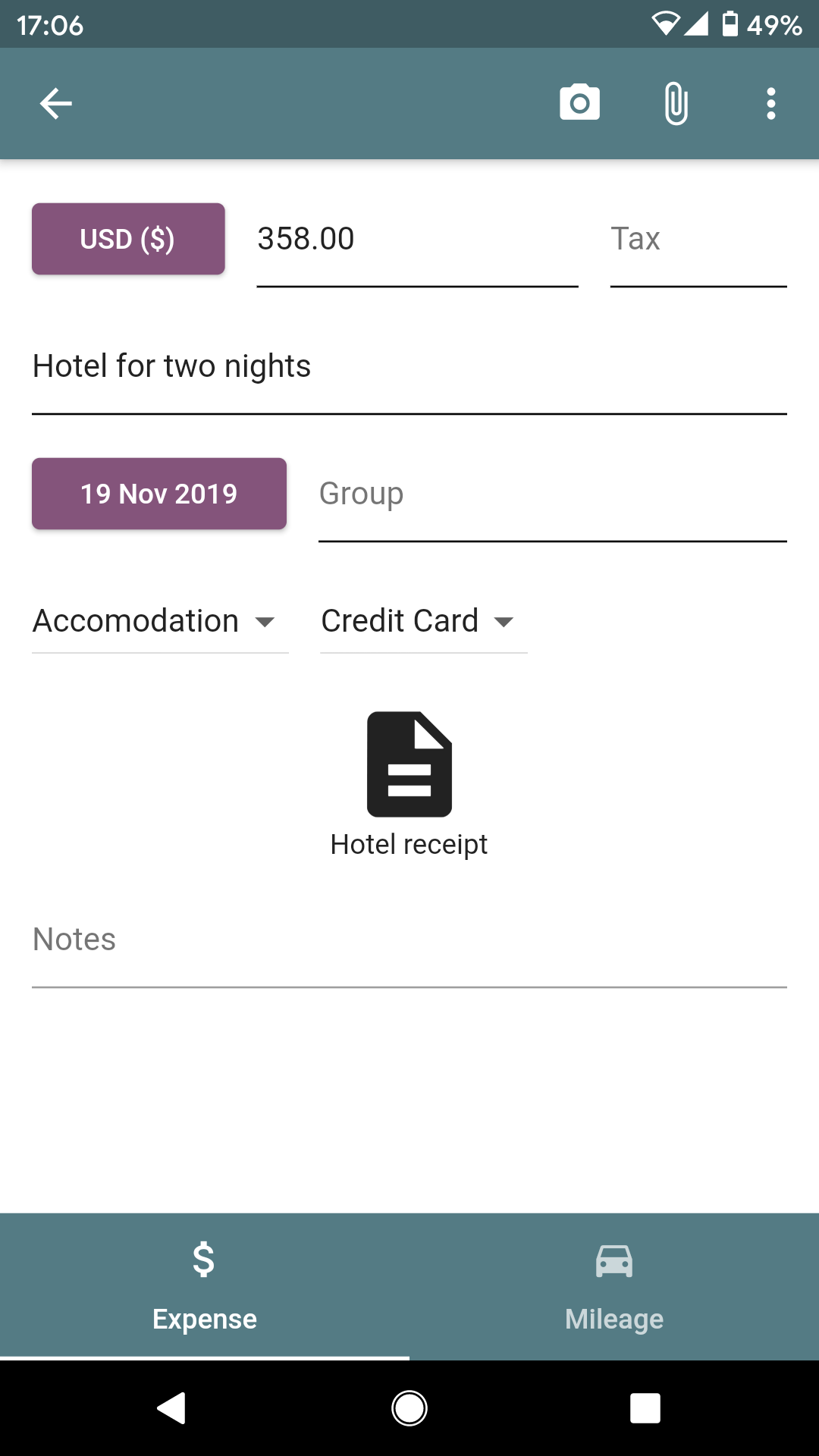 DO:Expenses screenshot