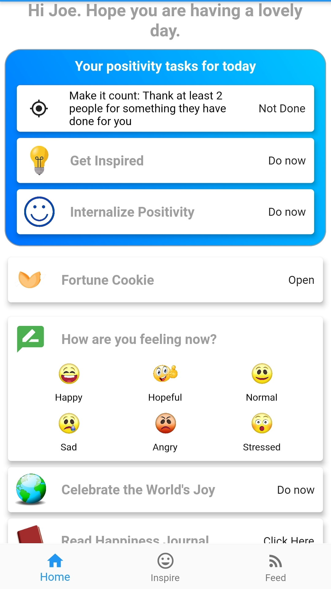 Positivo - Happiness through Positivity screenshot