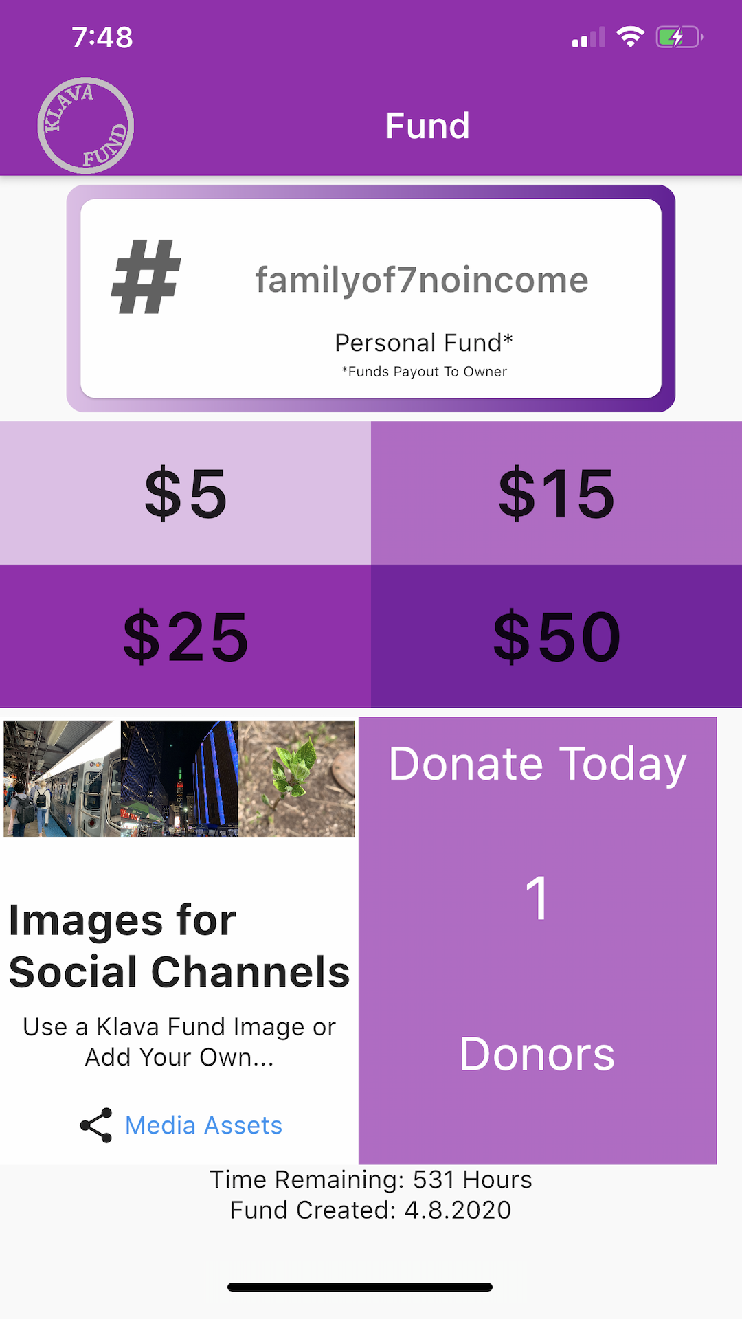 Klava Fund screenshot