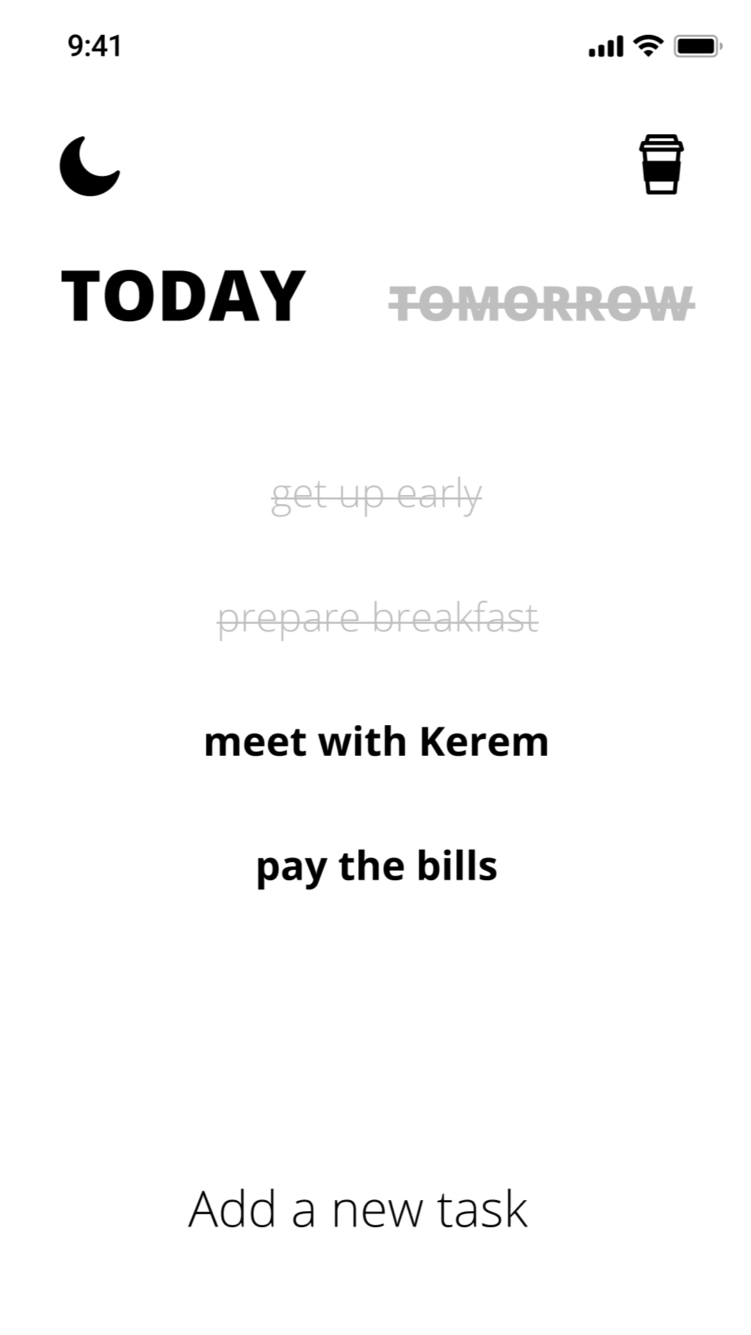 No Tomorrow | Minimal Todo List App screenshot