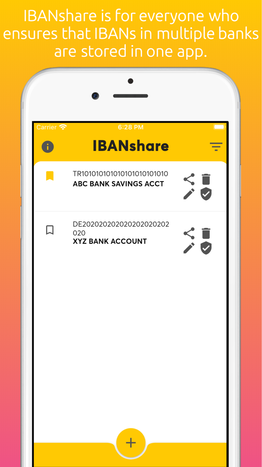 IBANshare screenshot