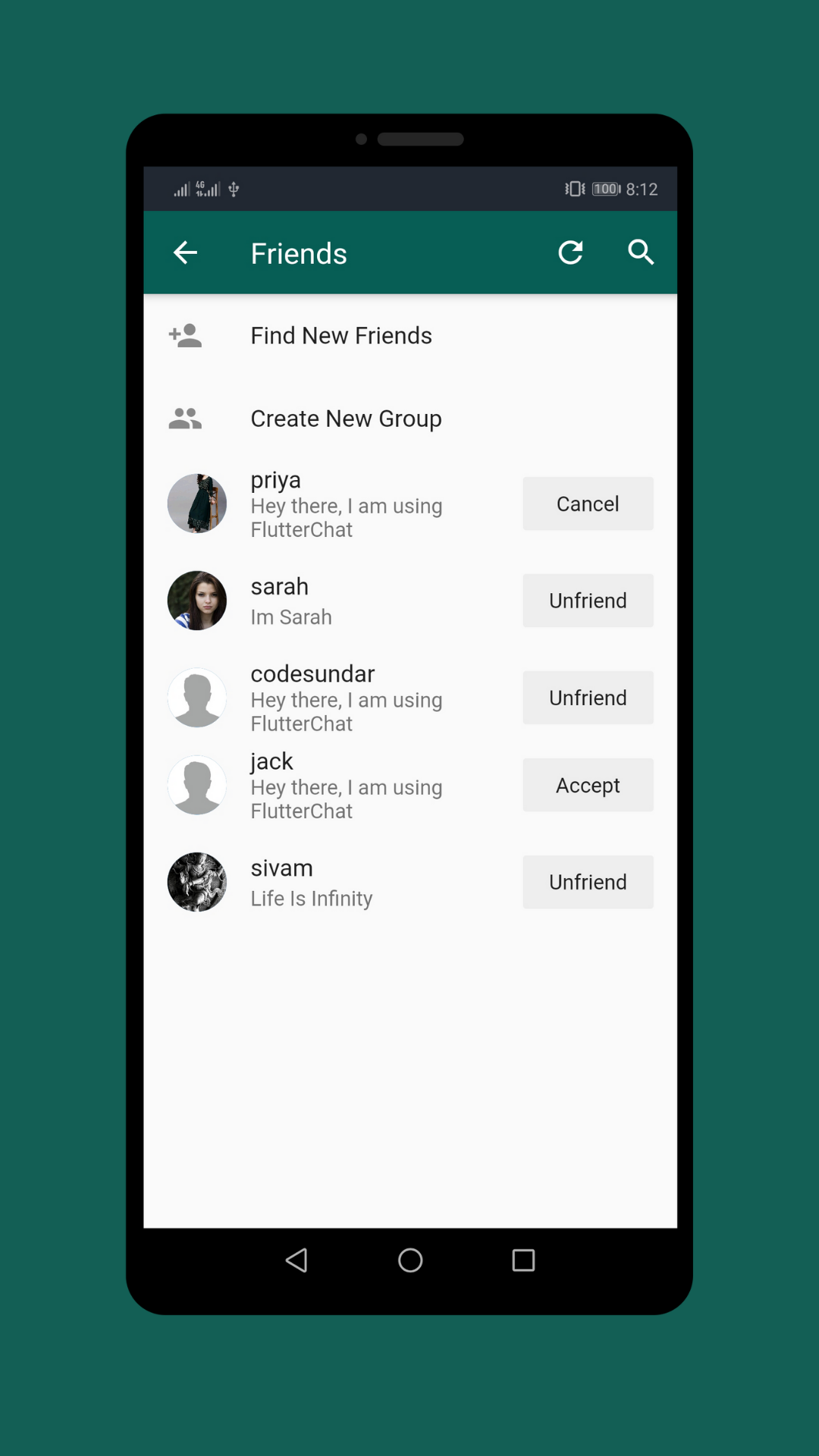 Flutter Chat App with Firebase screenshot 2
