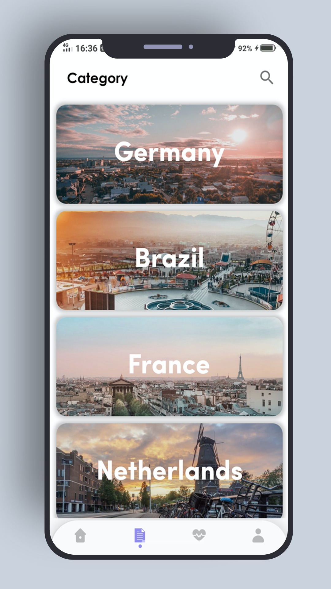 Flutter Event Country Apps in Flutter screenshot