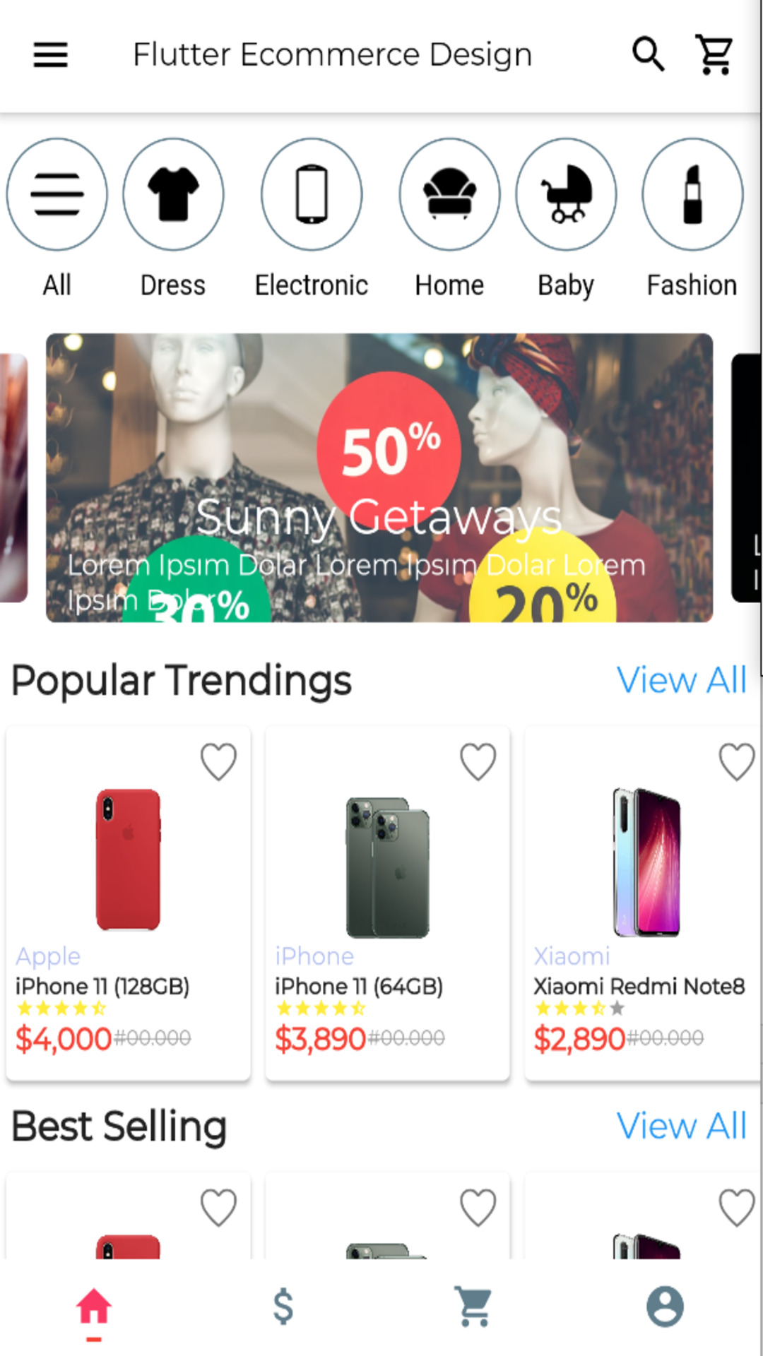 Flutter-Shopping-UI-Kit screenshot