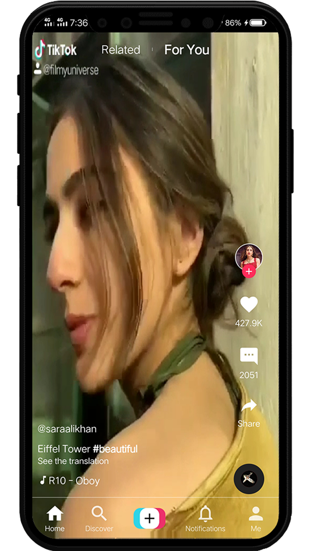 TikTok Clone App UI Template in Flutter screenshot